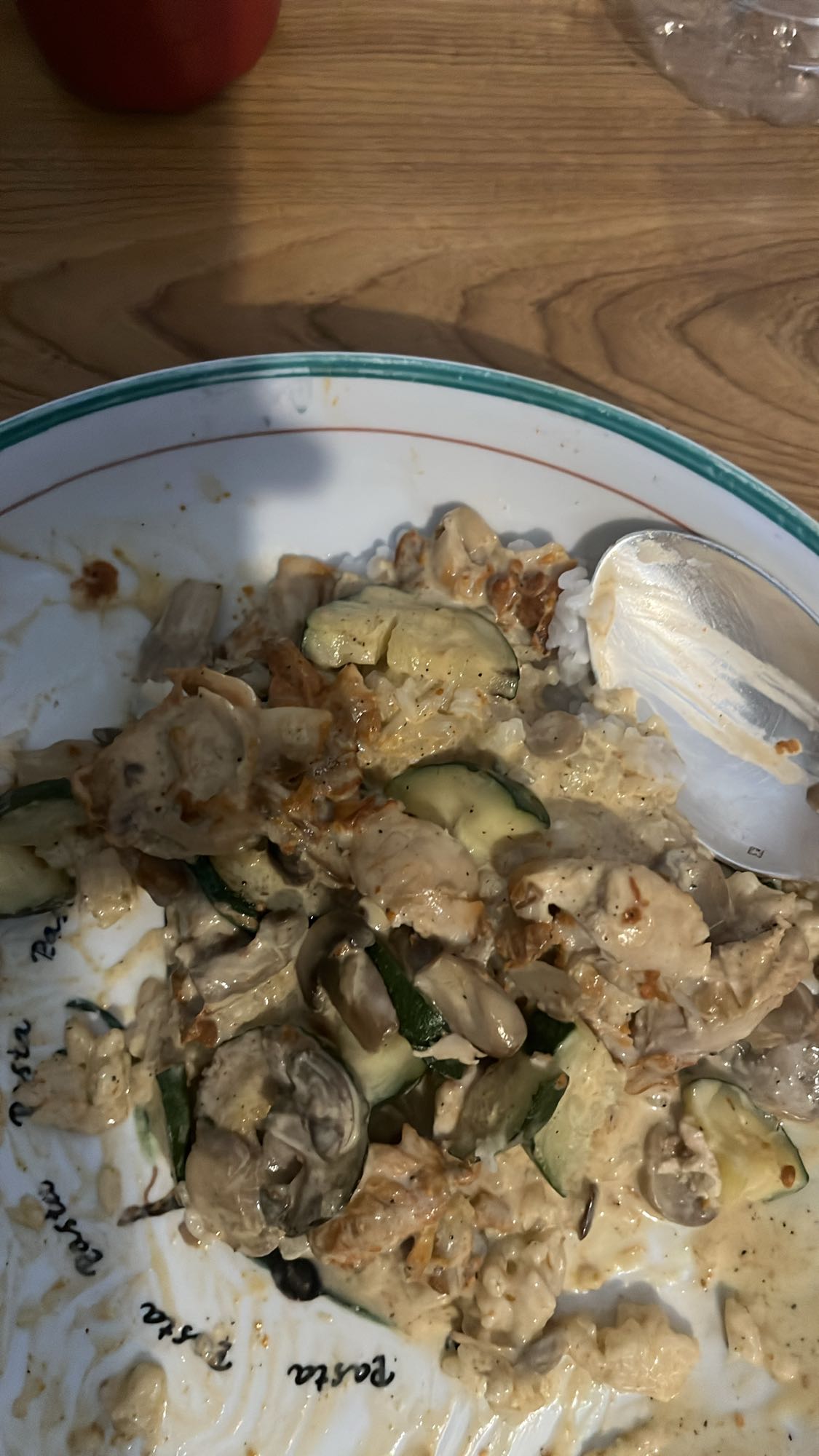 Poulet crème et légumes