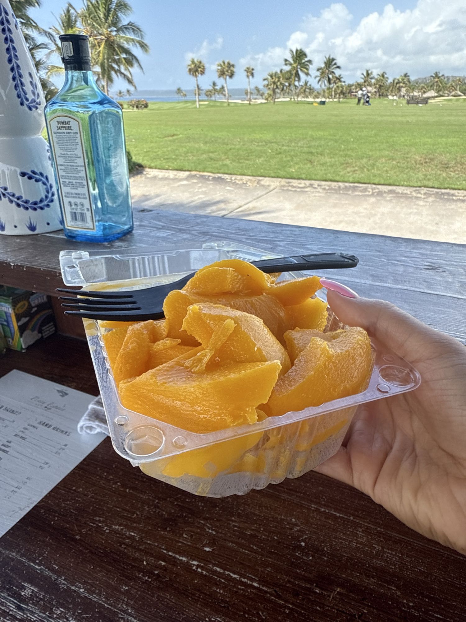 нарезанное манго