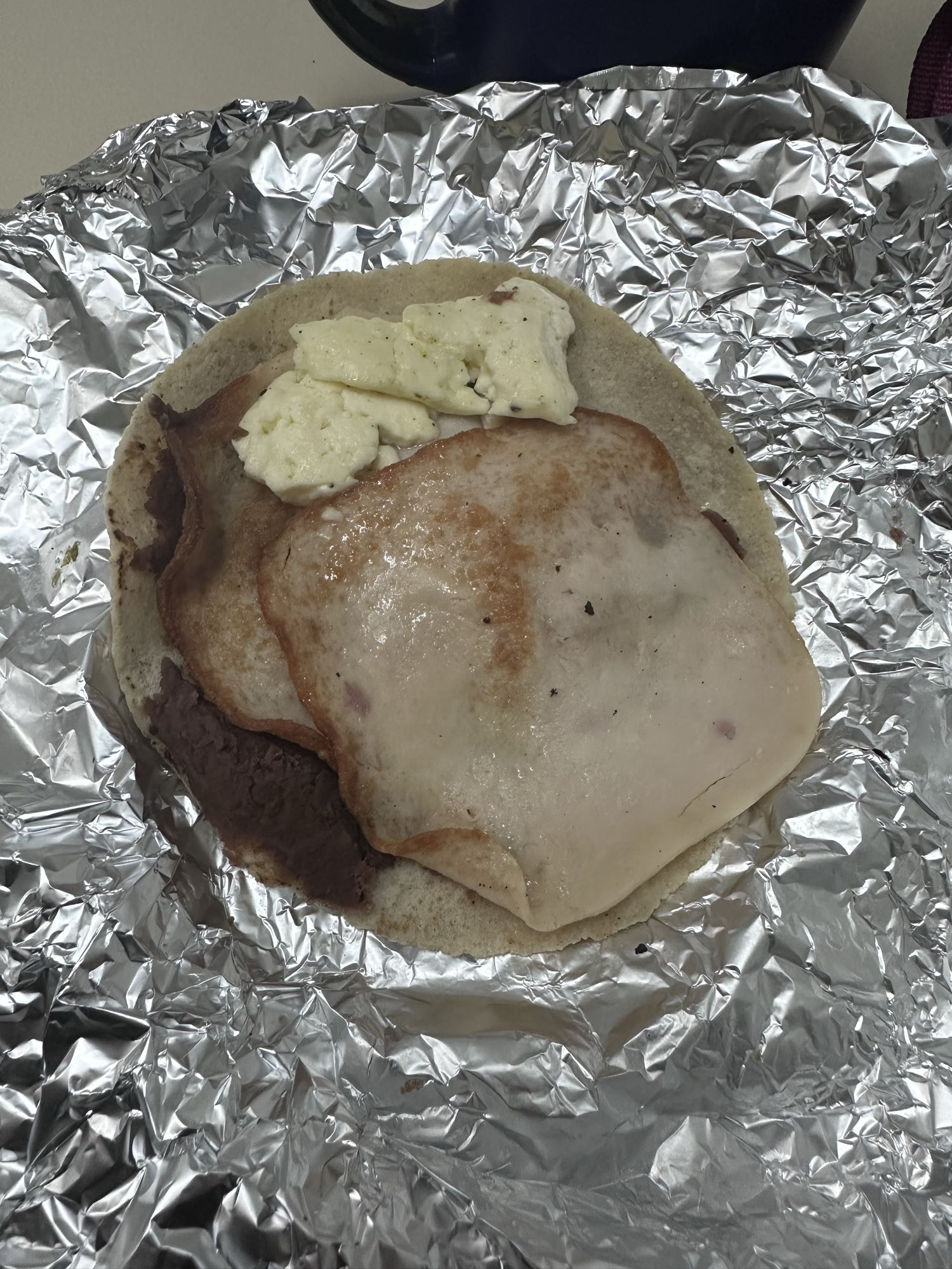 Taco de jamón y queso