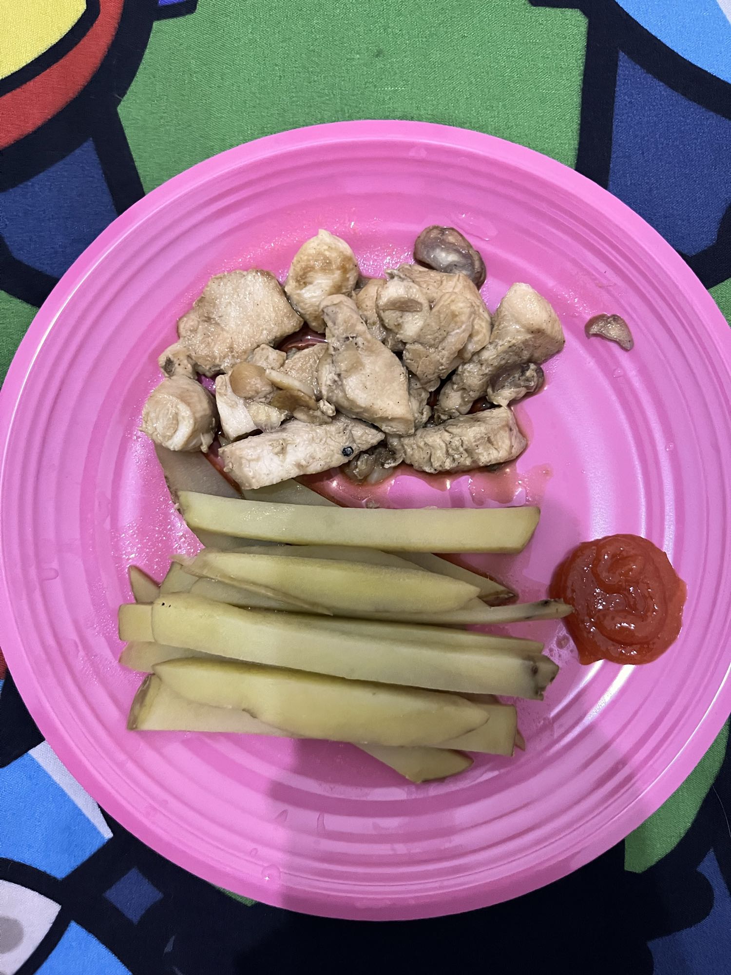 Chicken and potato plate