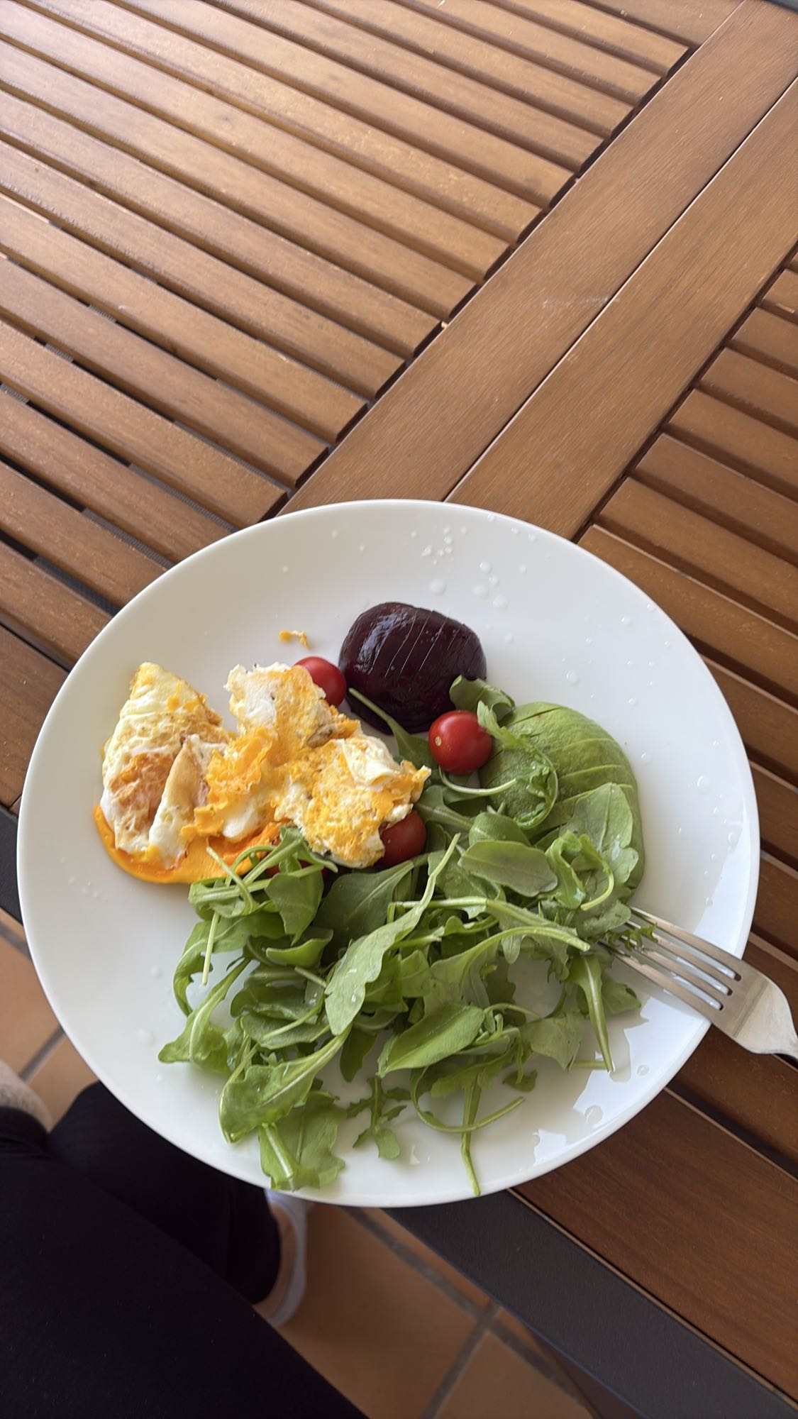Egg and salad plate