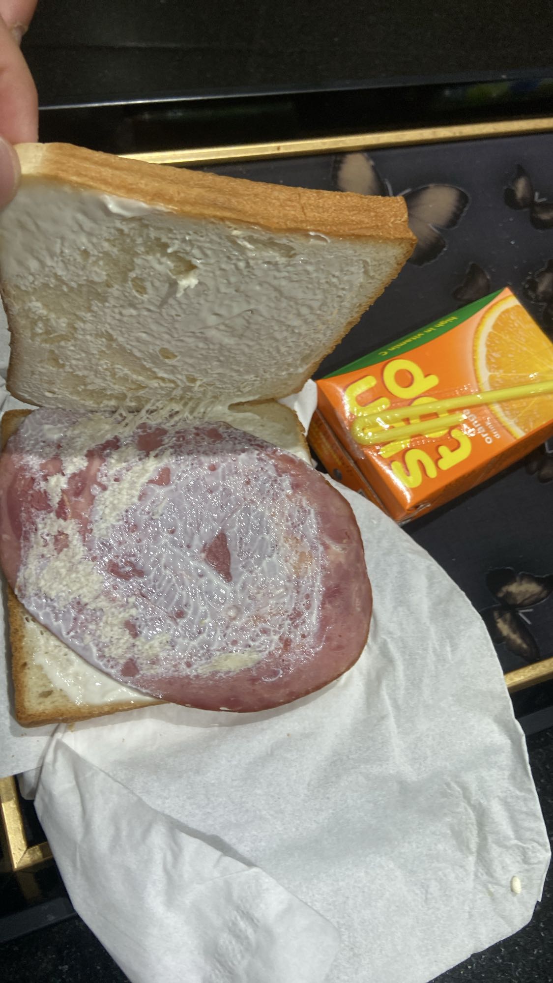 Ham Sandwich with Juice