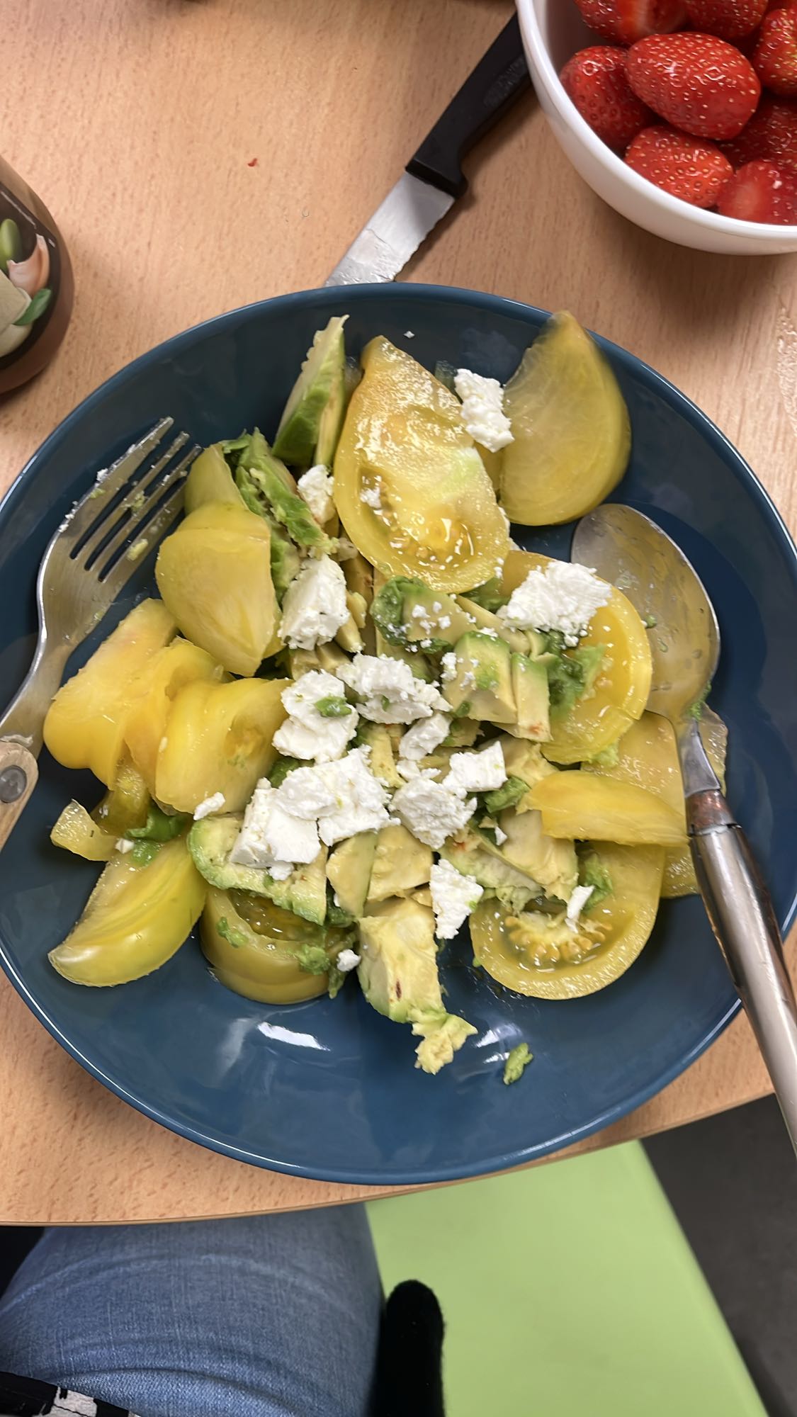 Salade avocat tomate feta