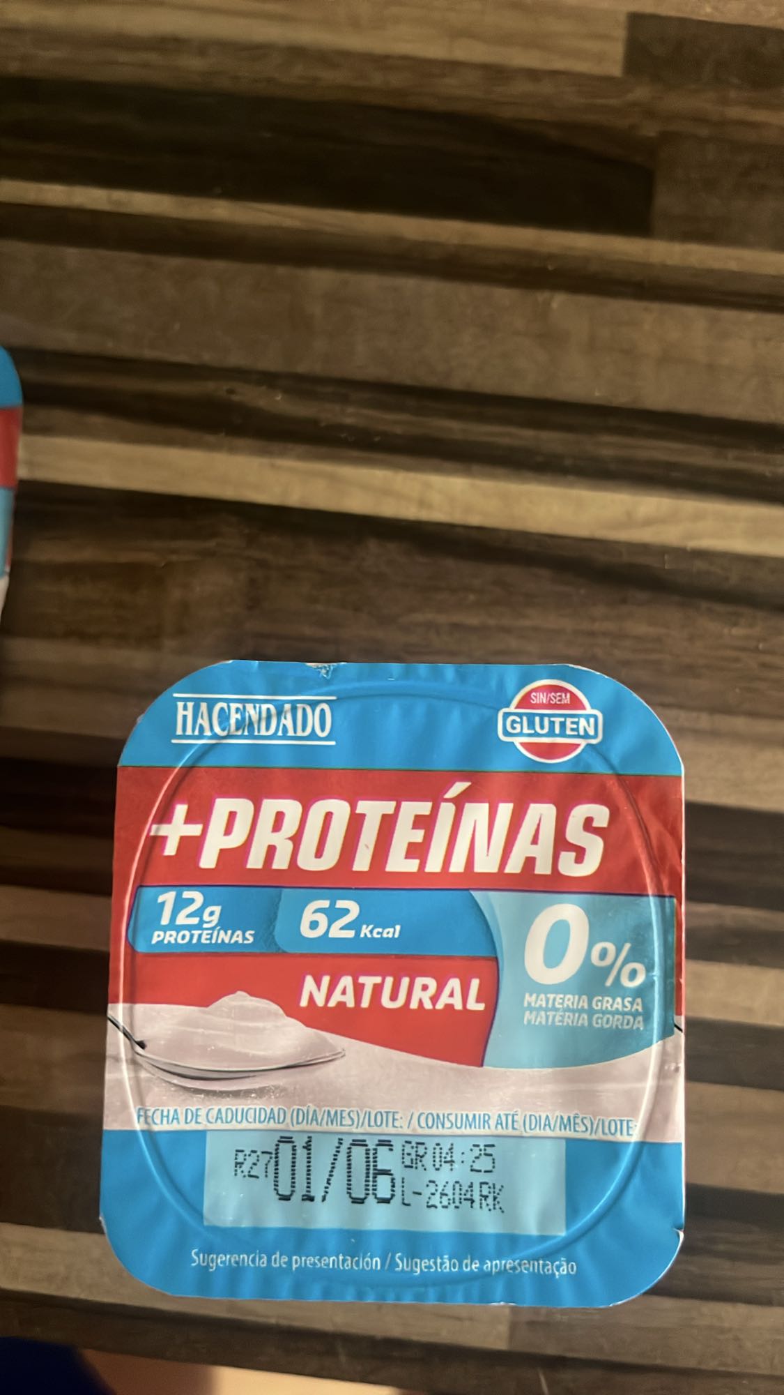 Yogur natural proteico