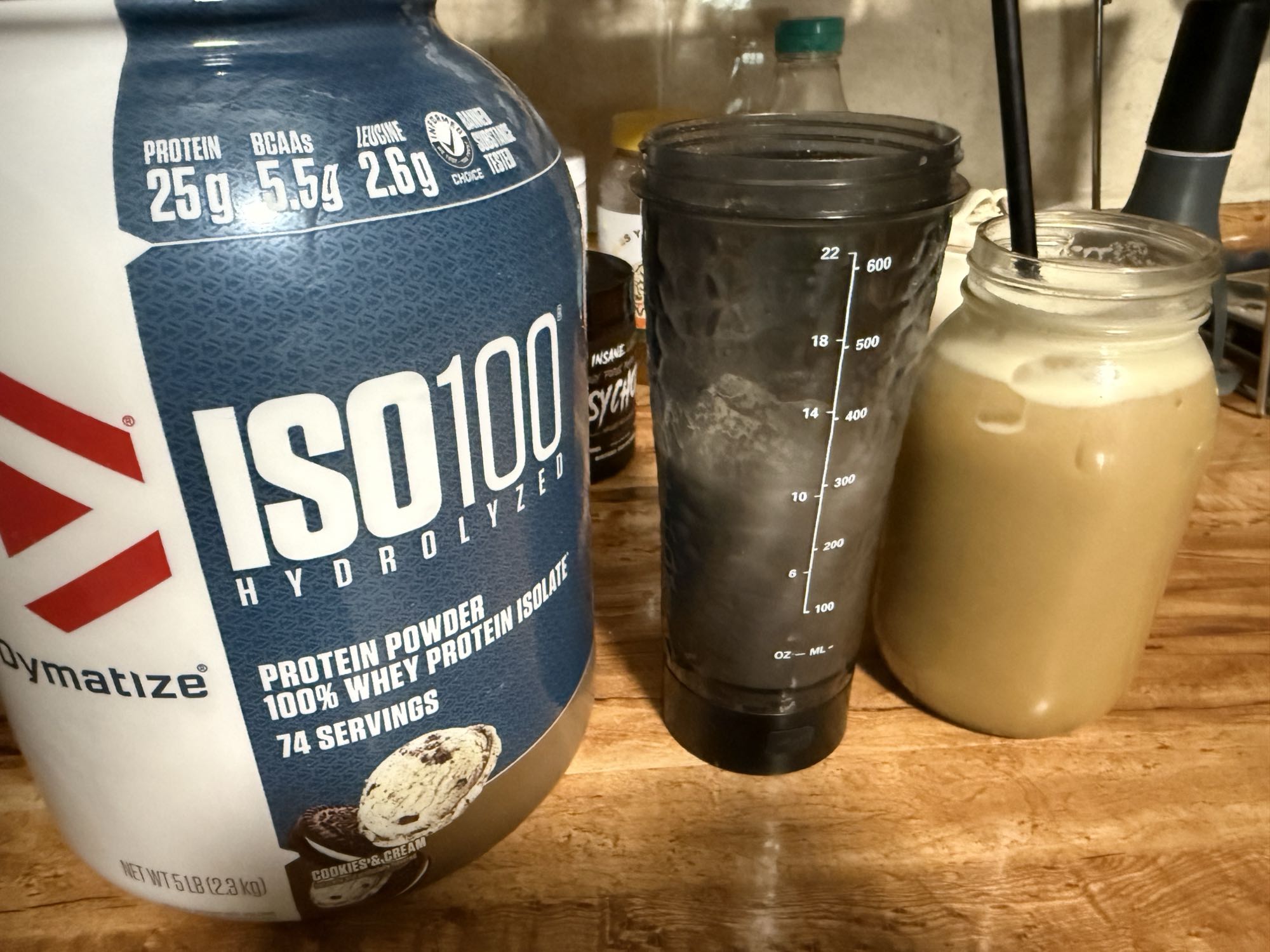 Batido de proteína y café