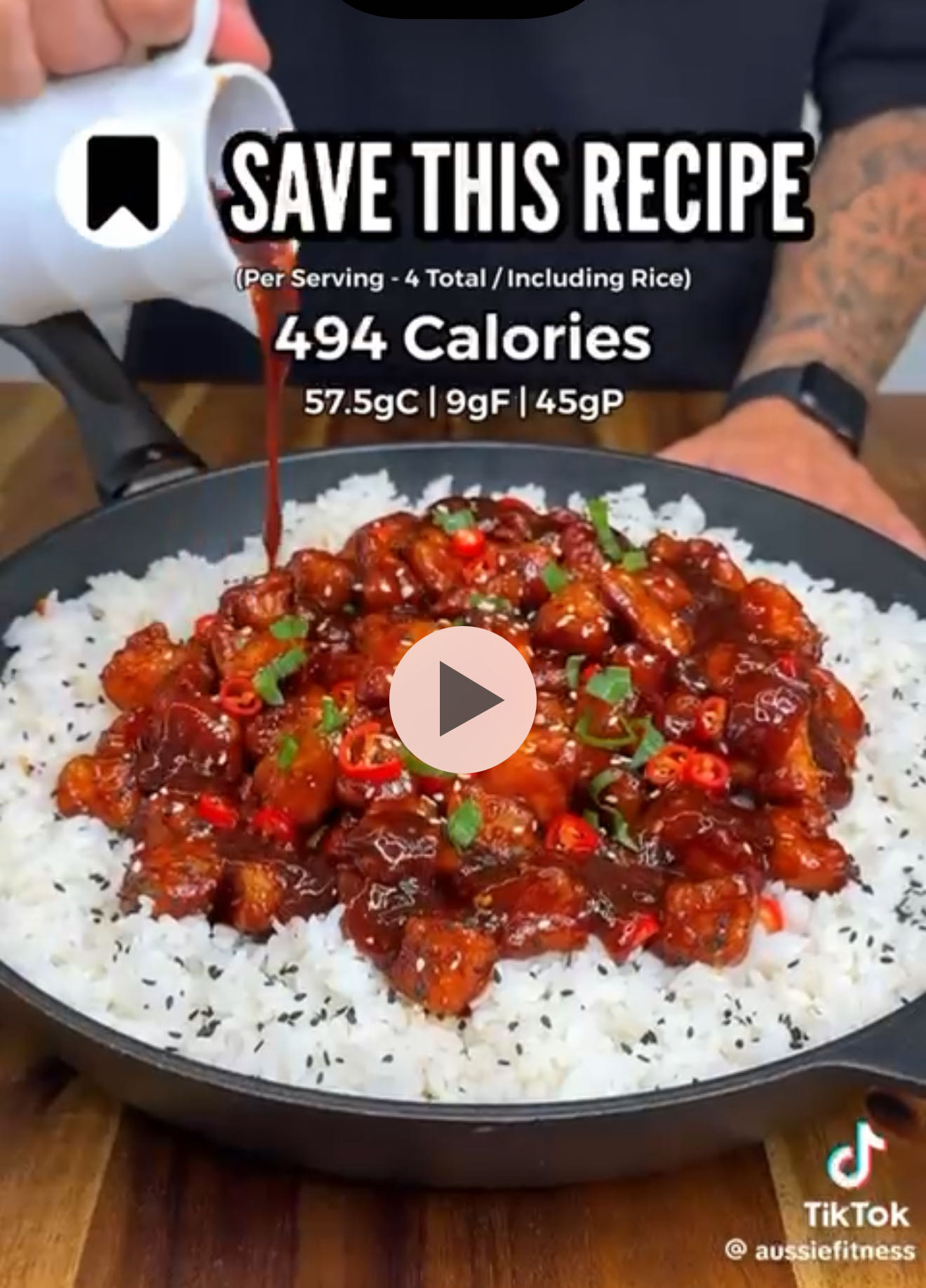 Sticky Chicken Rice Bowl