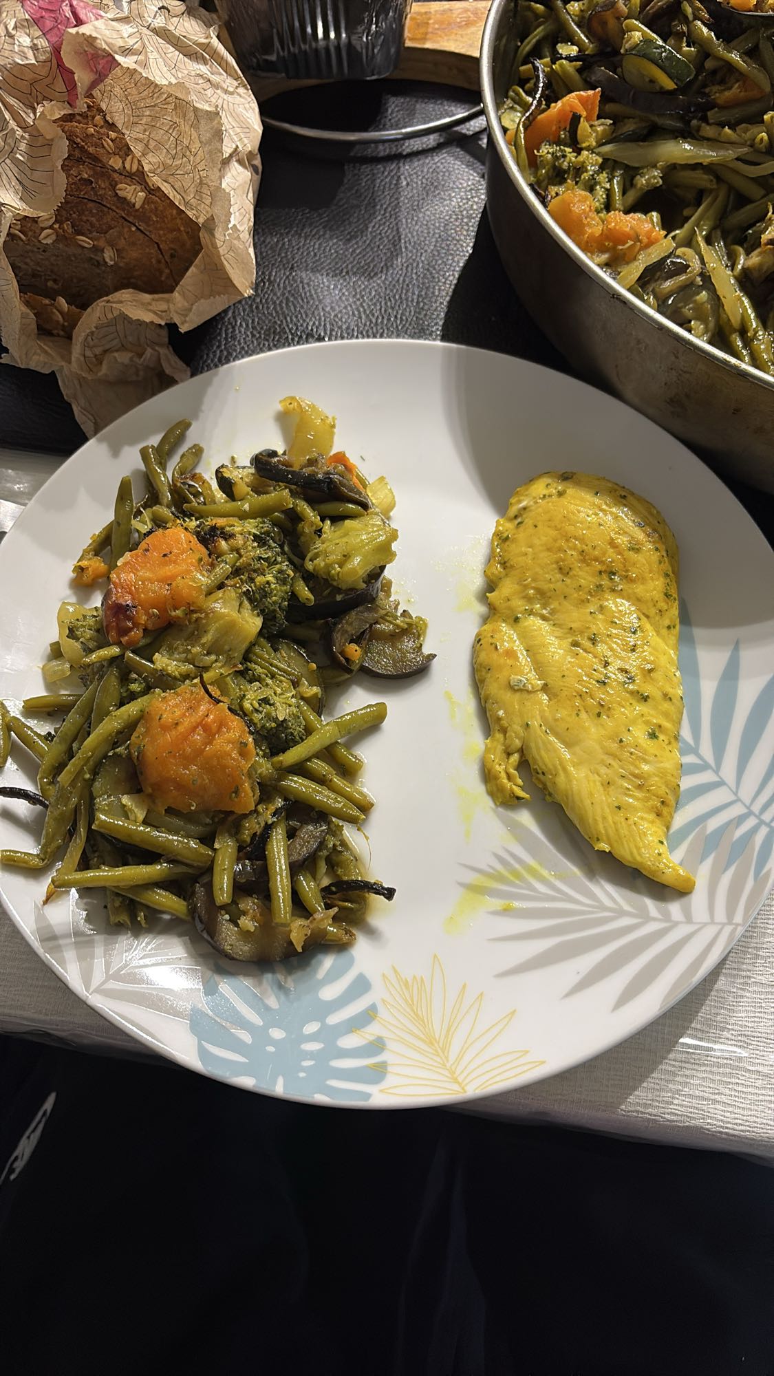 Poulet et légumes vapeur