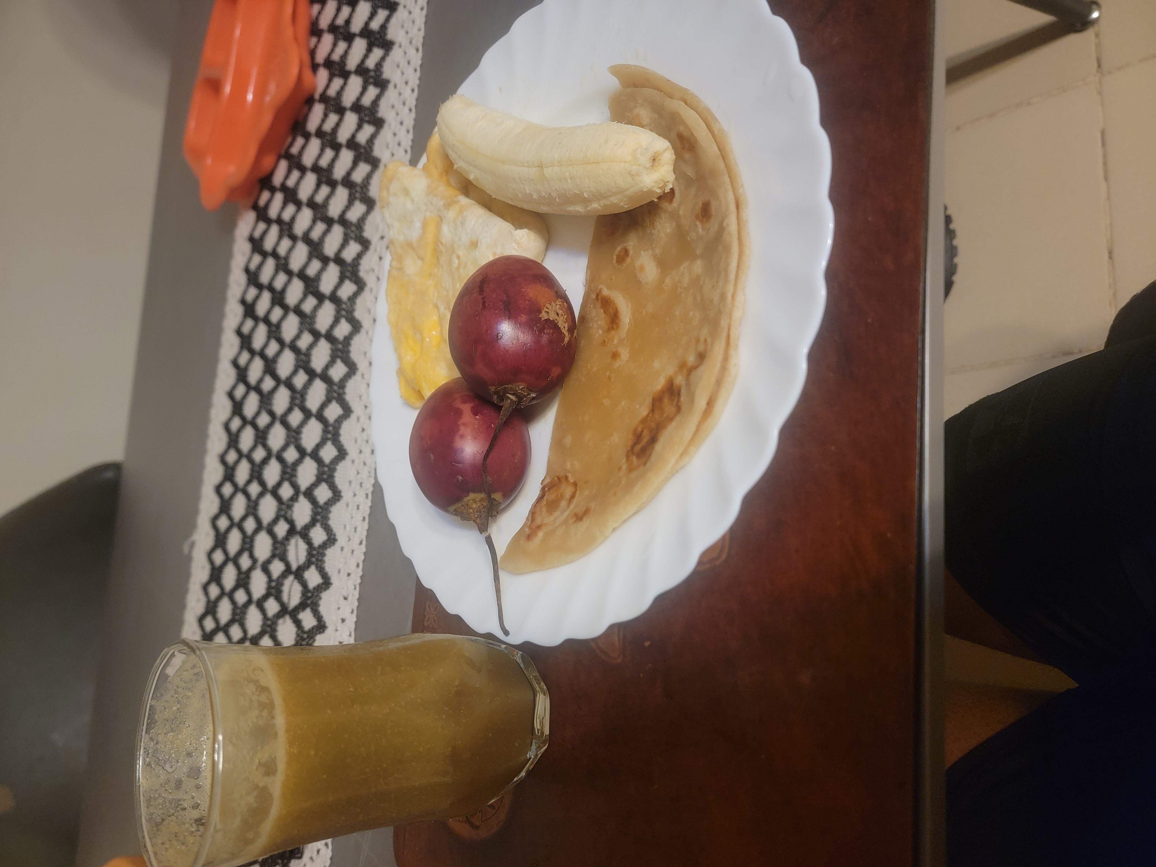 Fruit and chapati plate