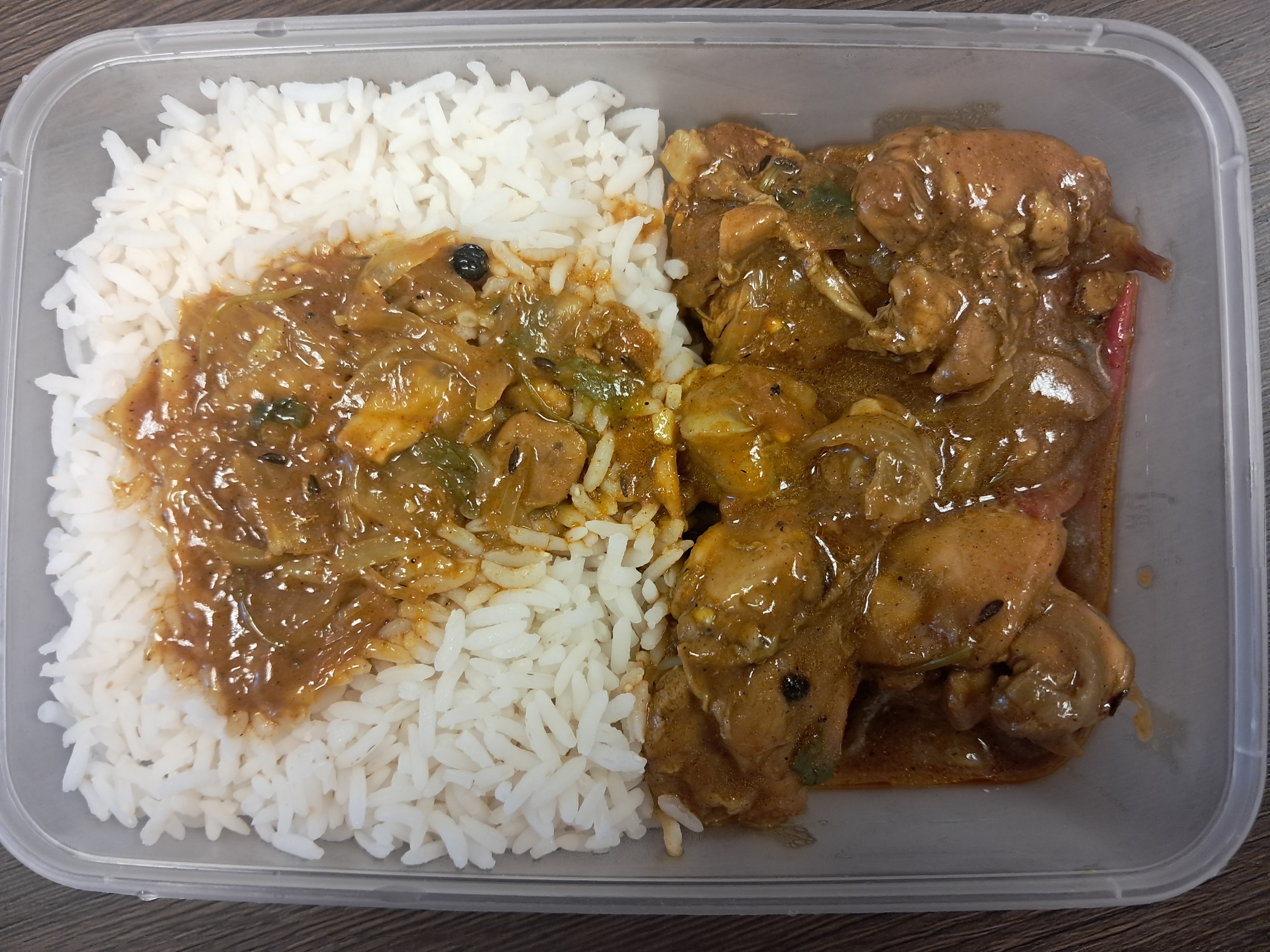 Chicken curry with rice