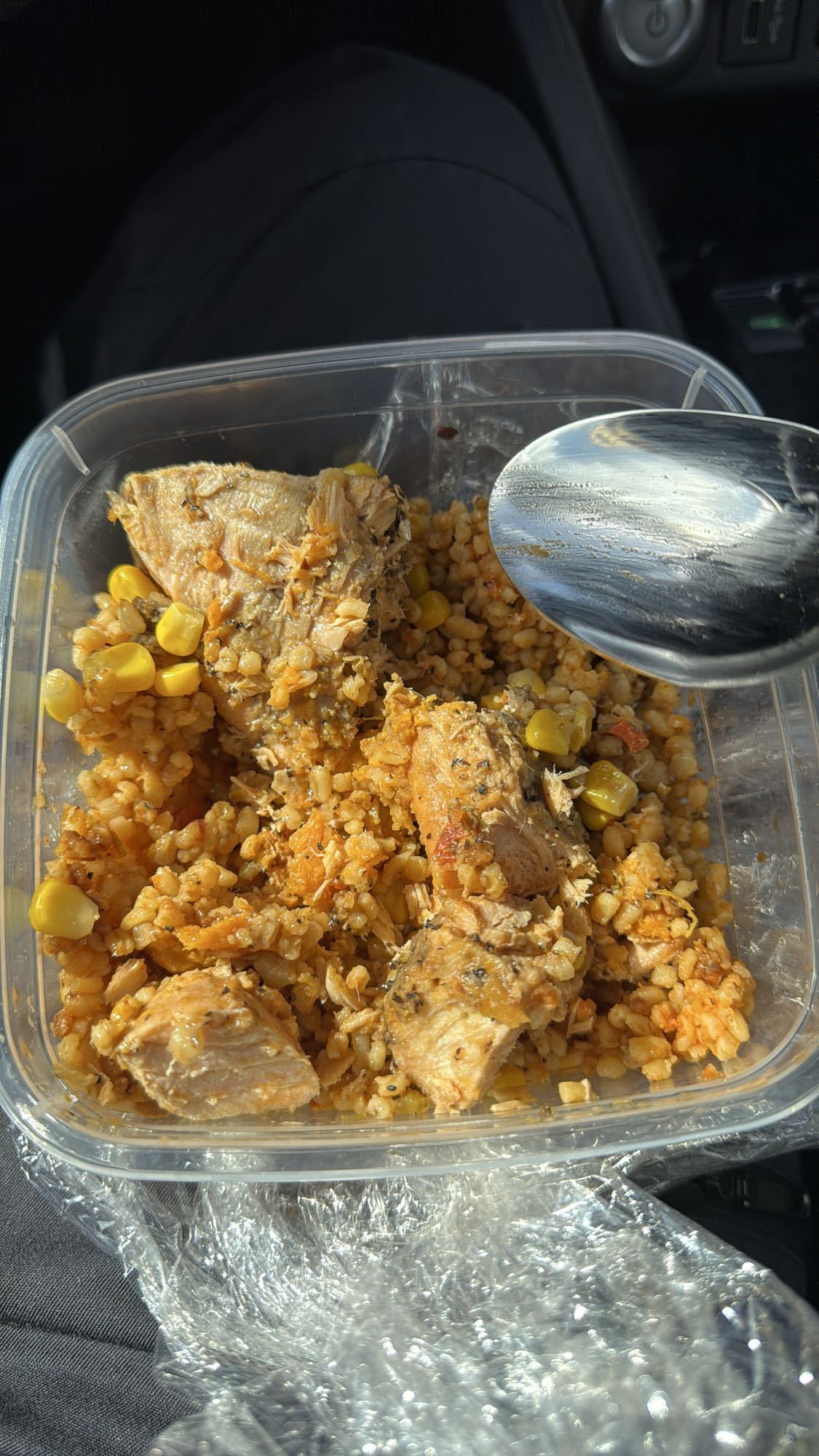 Chicken rice with corn