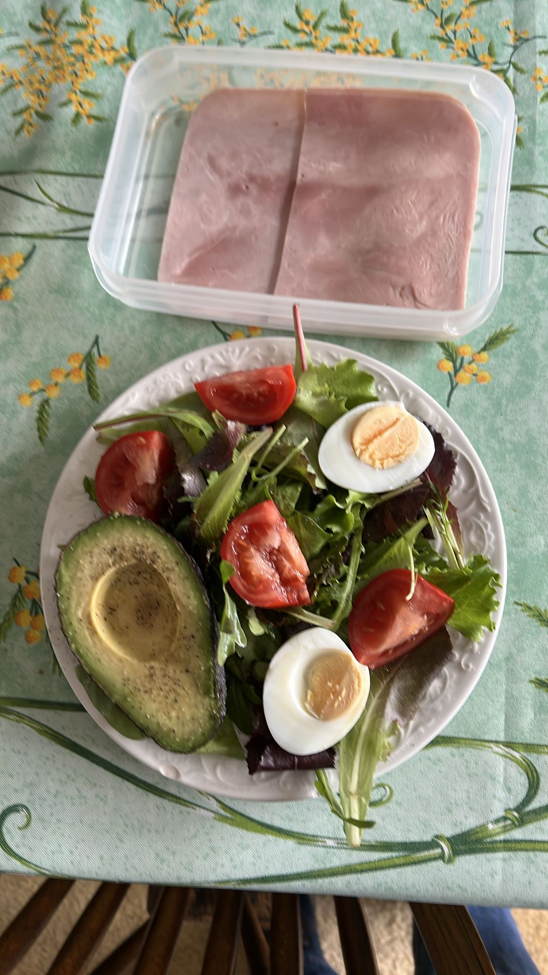 Eiersalade met ham