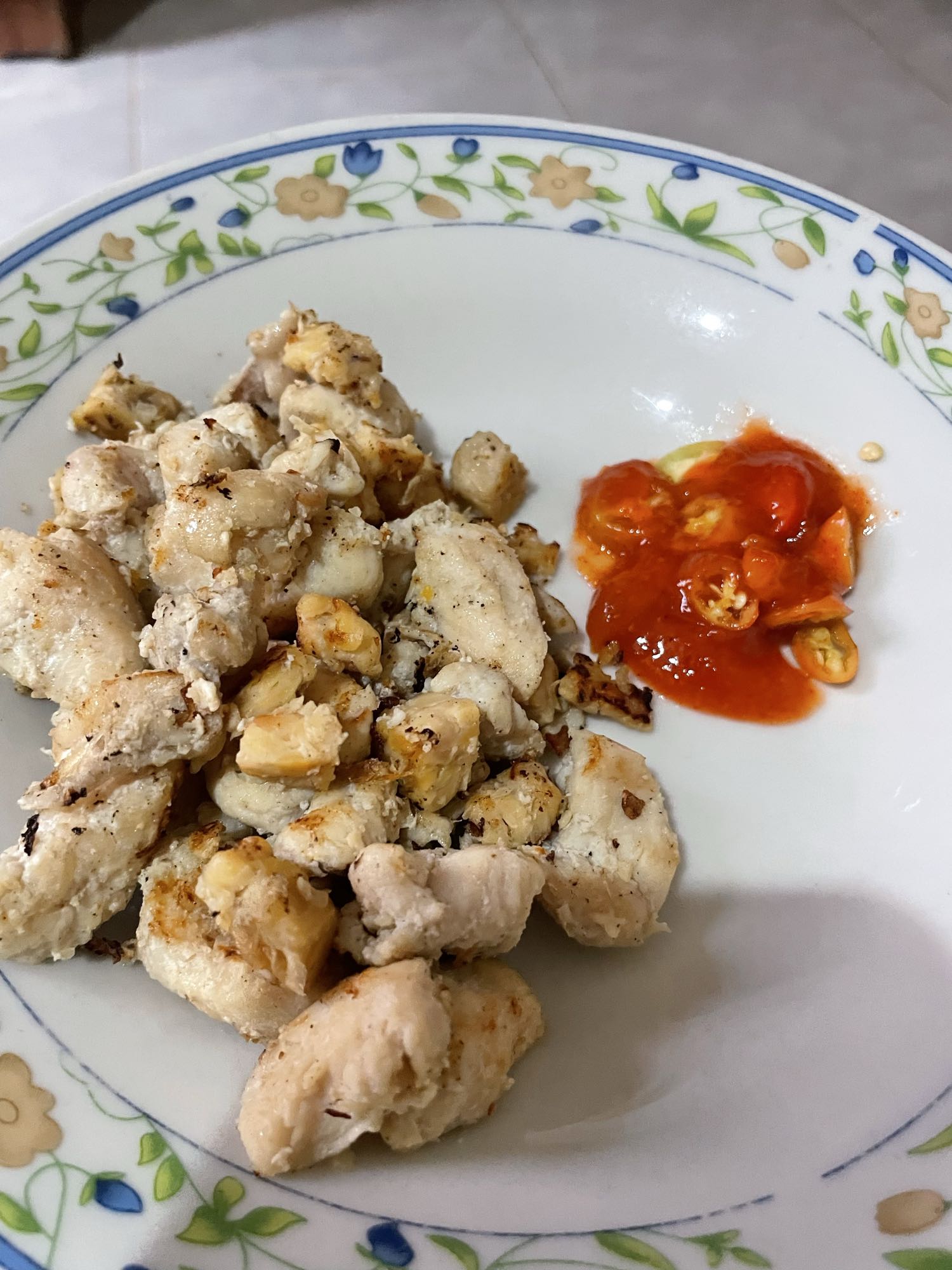 Ayam tumis dan sambal