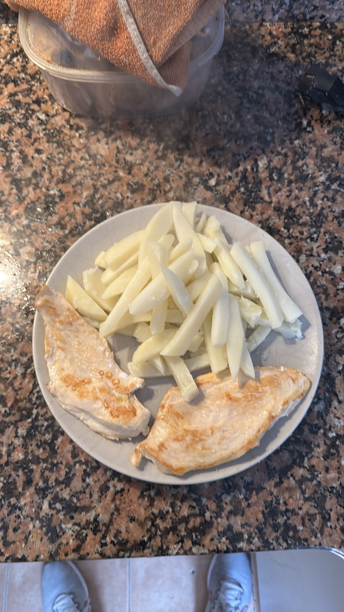 Pollo a la plancha con papas