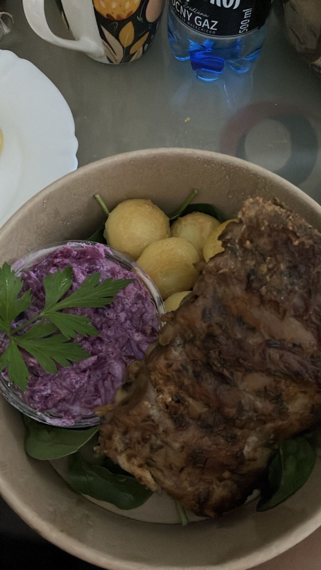 Żeberka z ziemniakami