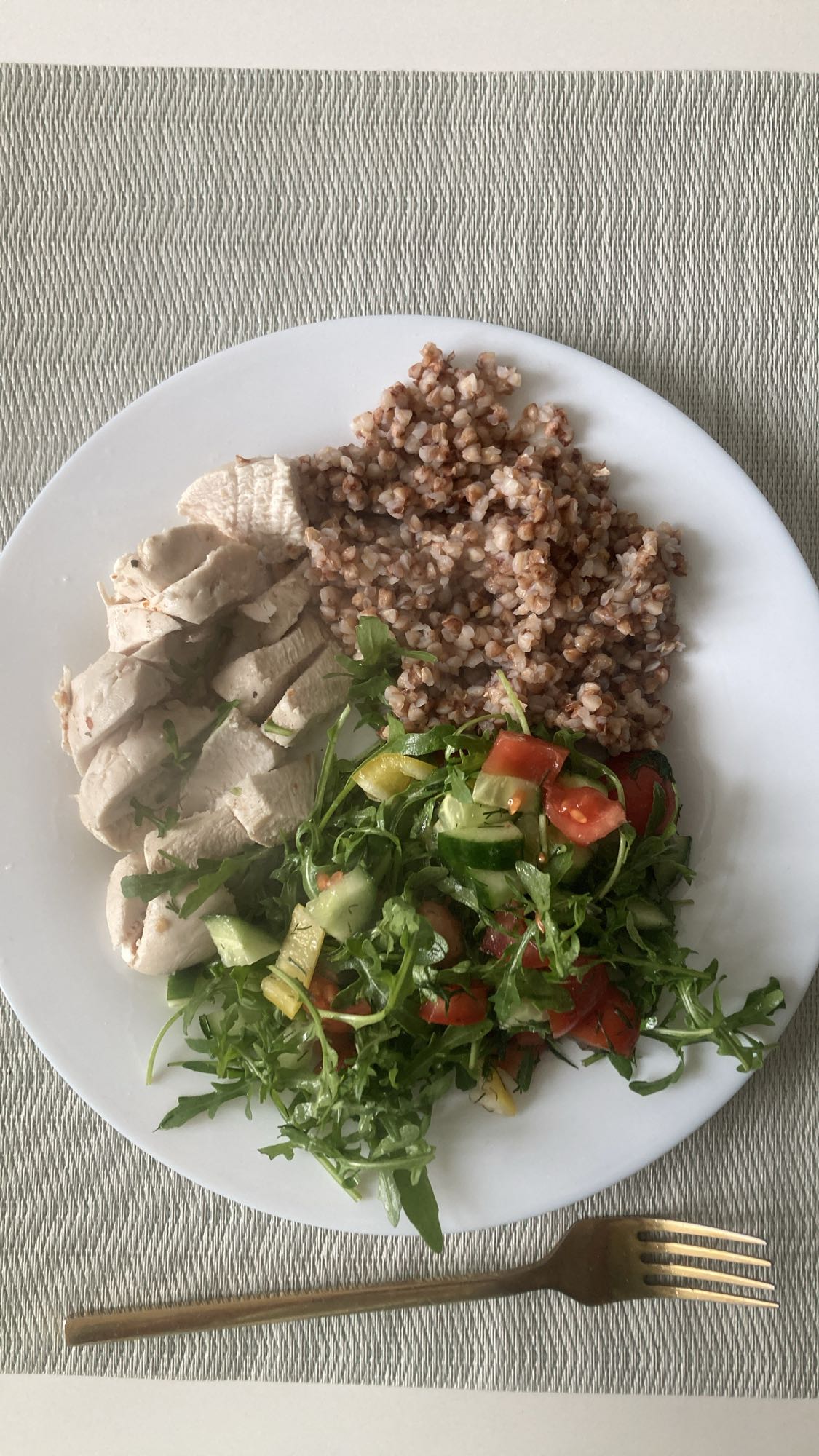 Chicken Buckwheat Salad Plate