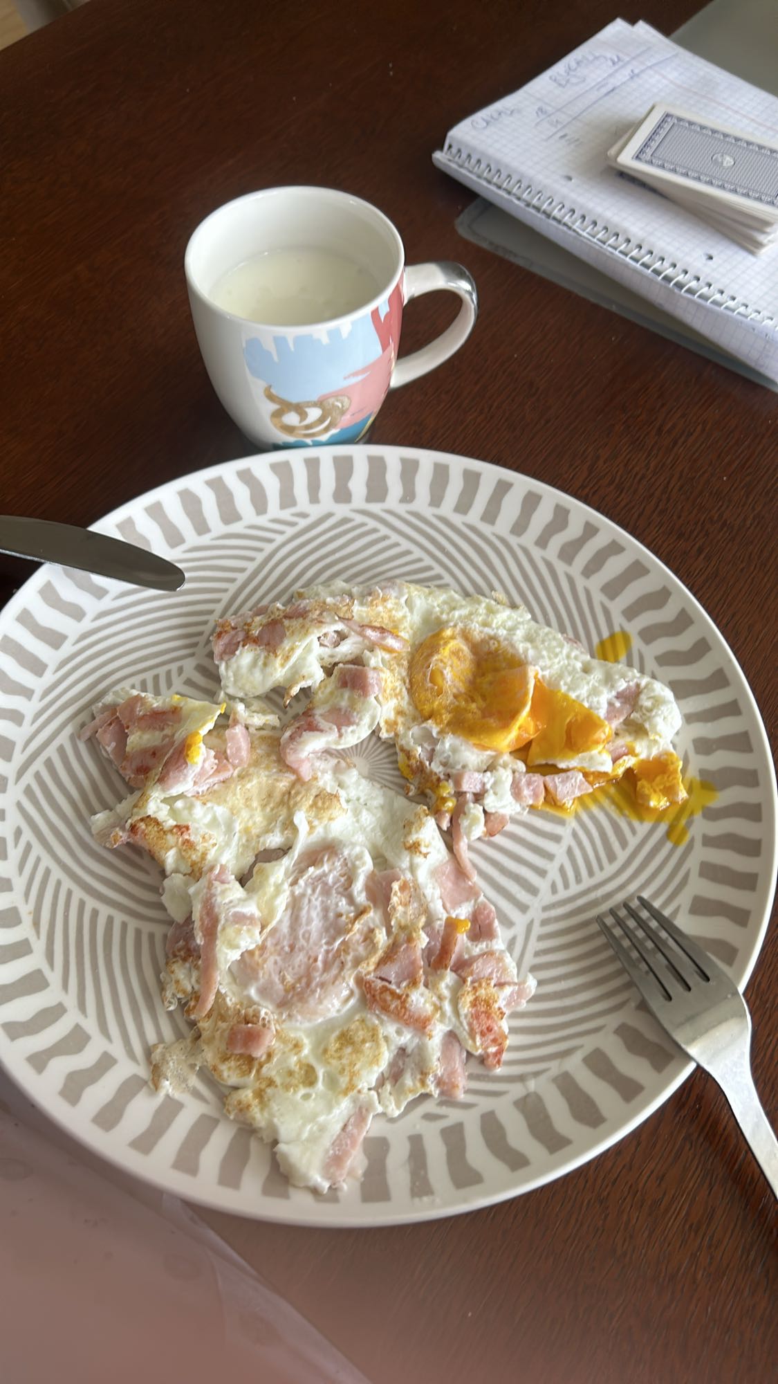 Jaja s šunkom i mlijekom