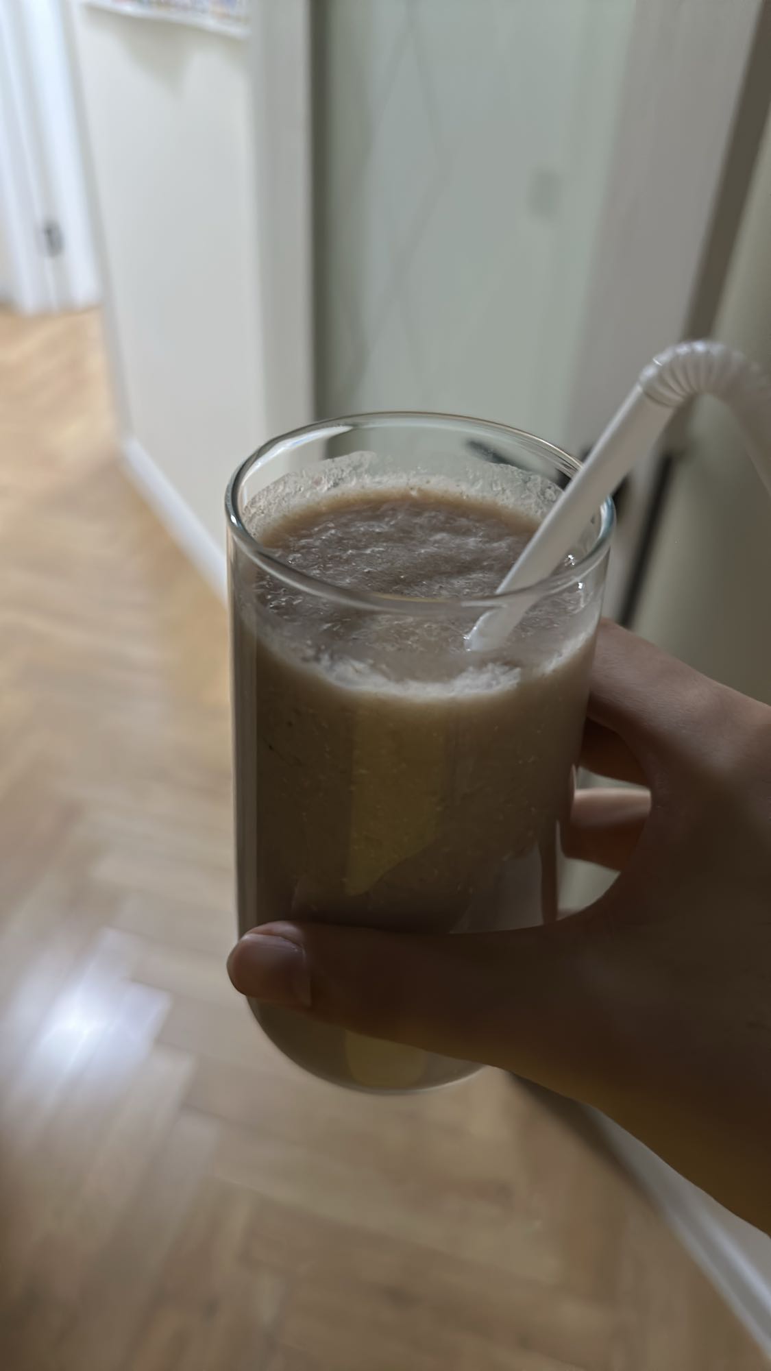 Banana Strawberry Cottage Cheese Smoothie