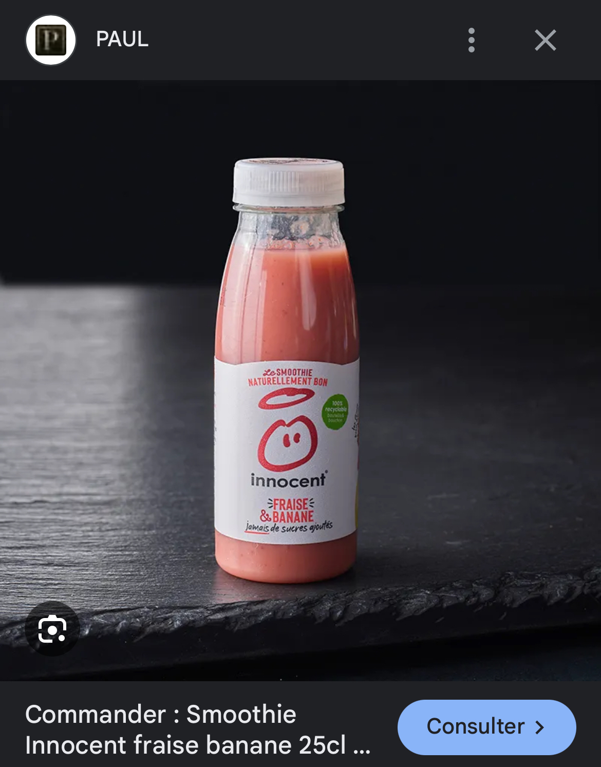 Smoothie fraise banane