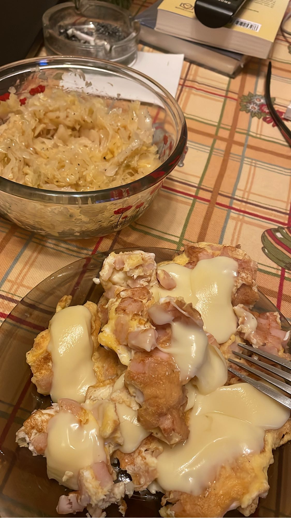 Omletă cu cașcaval și varză