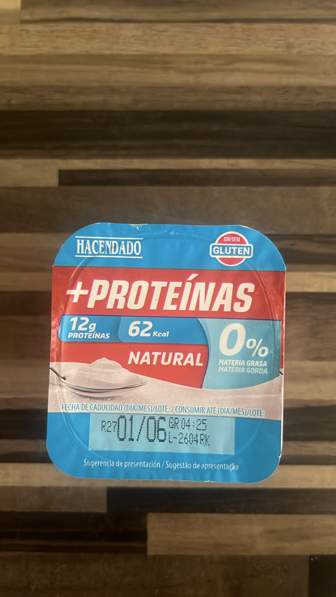 Yogur natural proteico