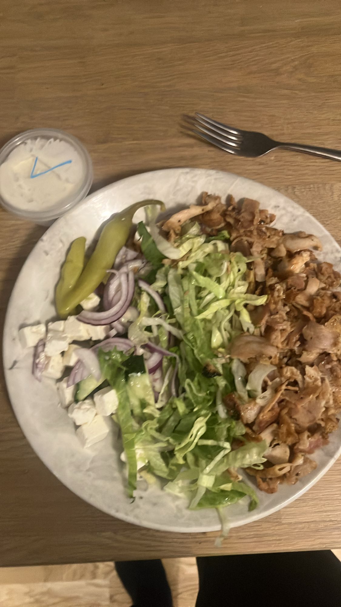 Kebabtallrik med sallad