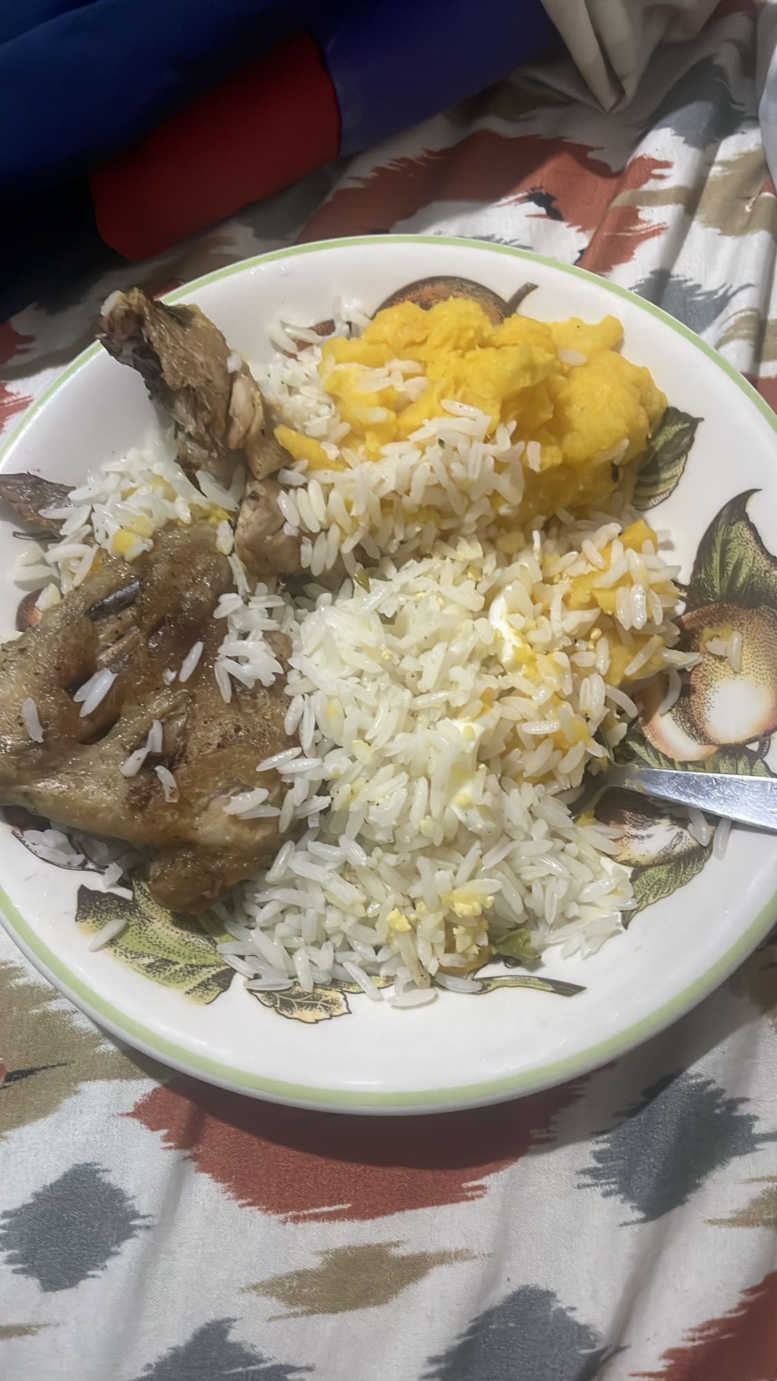 Rice, egg, grilled chicken