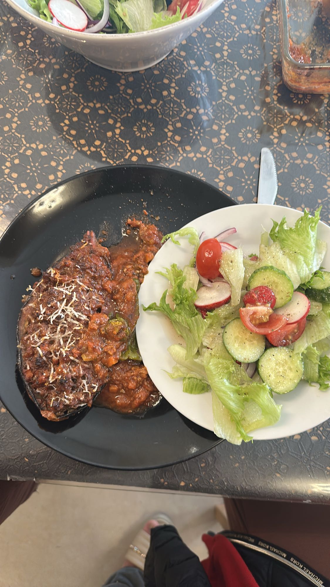 Köttfärsfylld aubergine