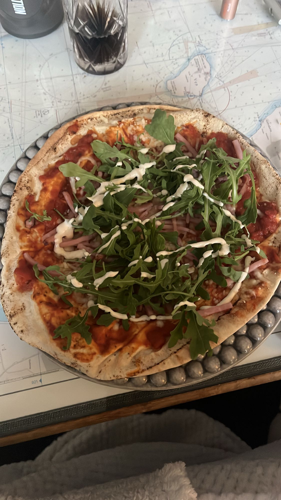 Pizza med ruccola