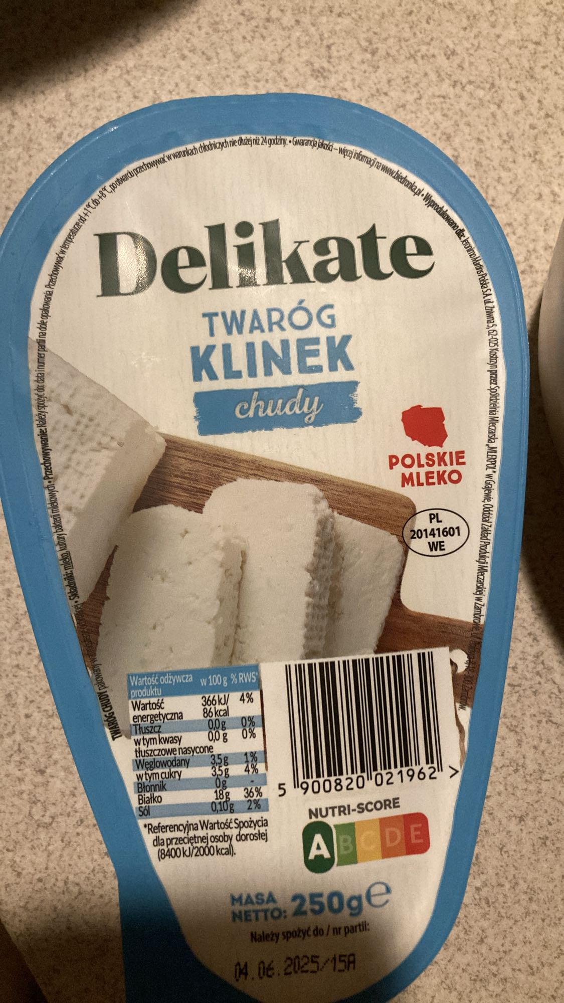 Low-fat Polish Curd Cheese