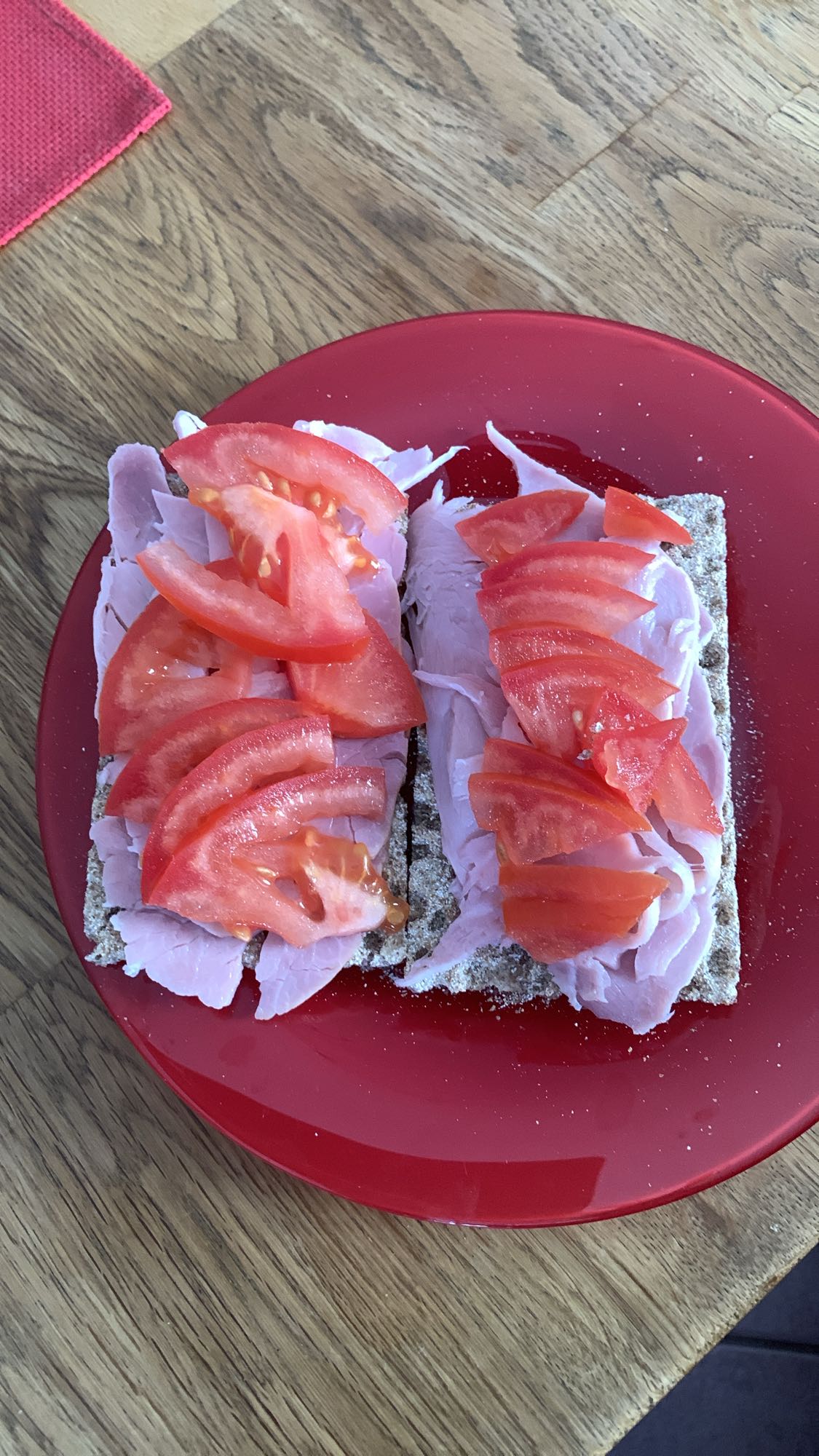 Tartines jambon tomate