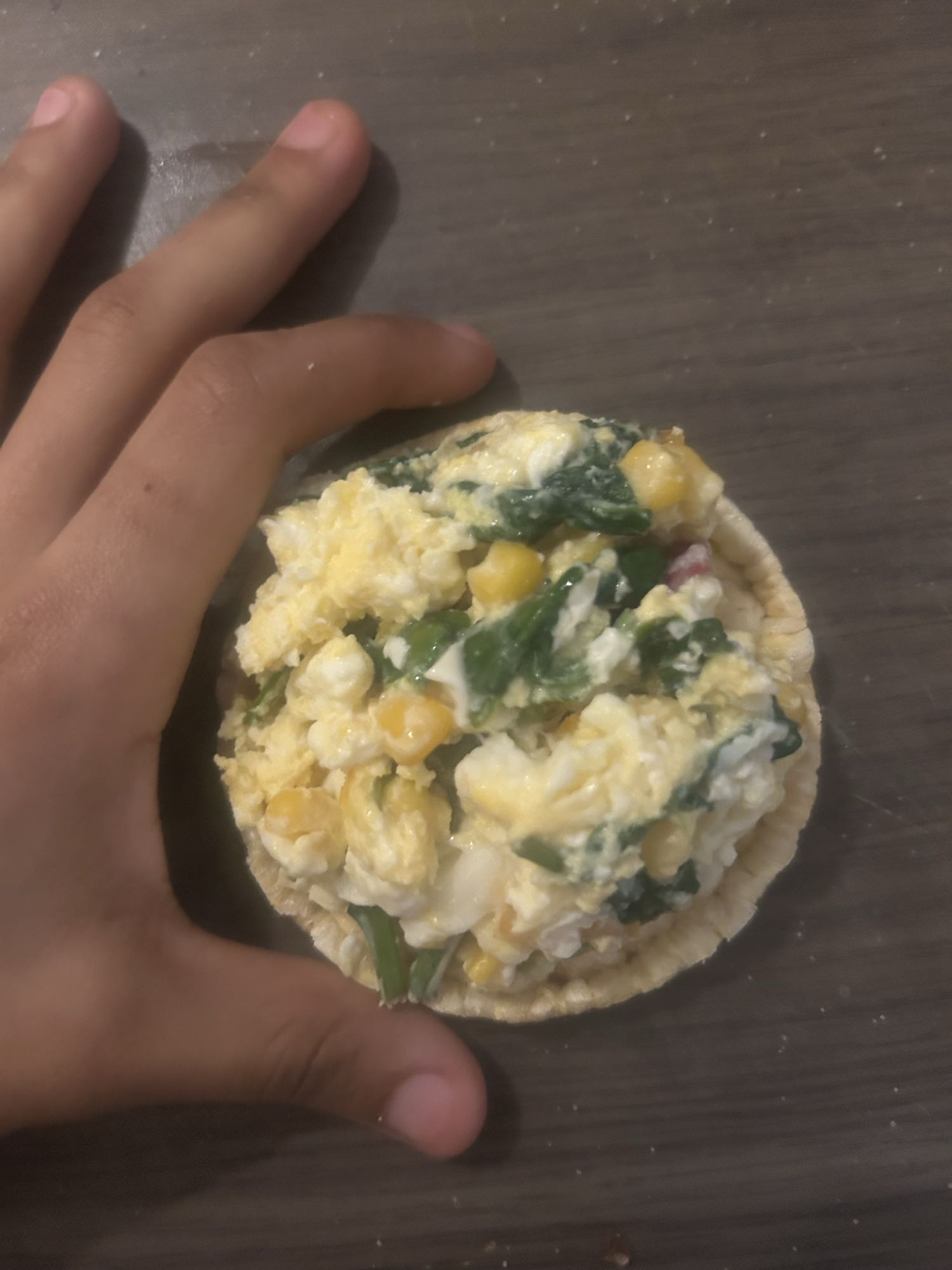 Egg Veggie Rice Cake