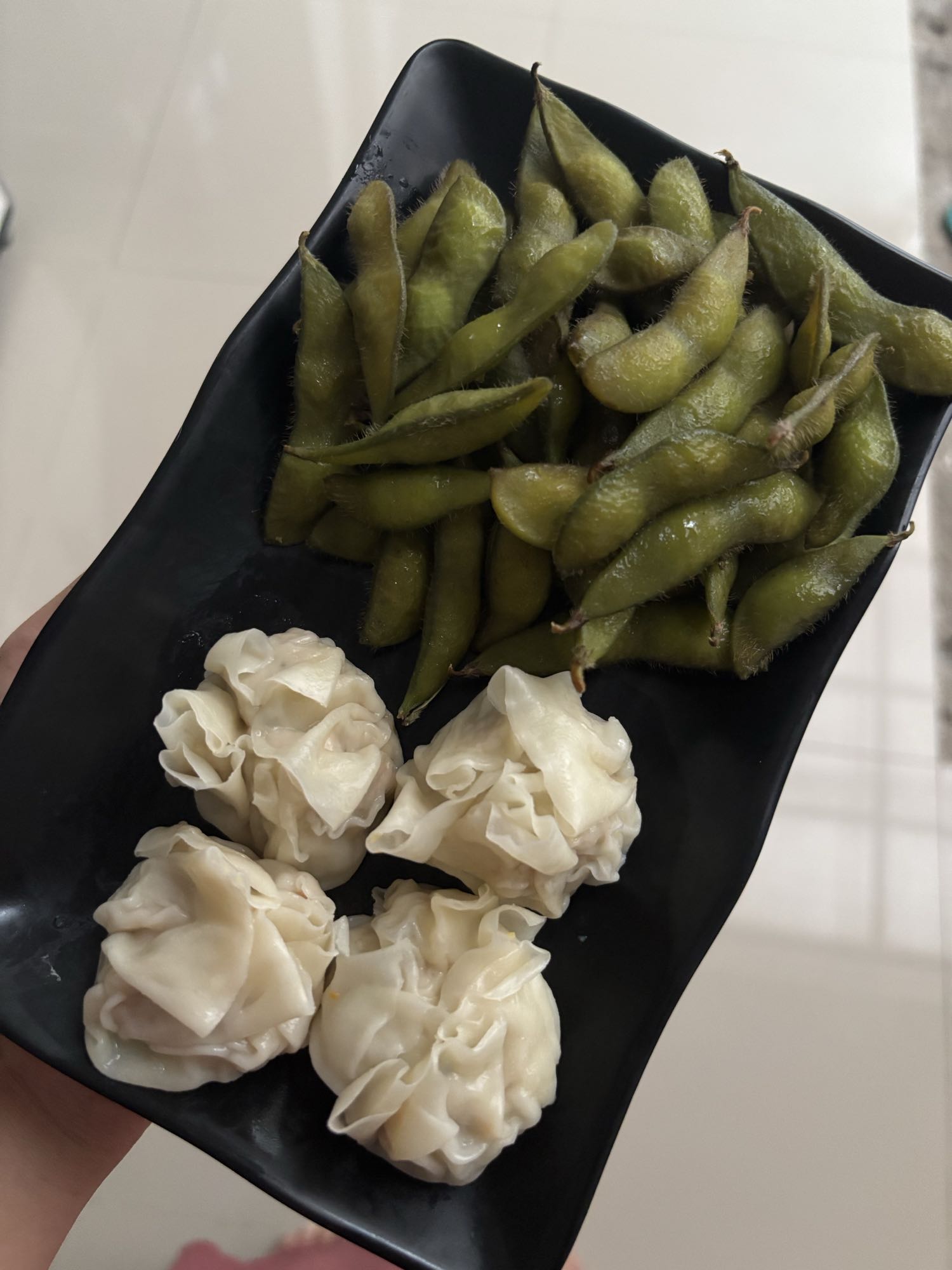Dumplings and Edamame