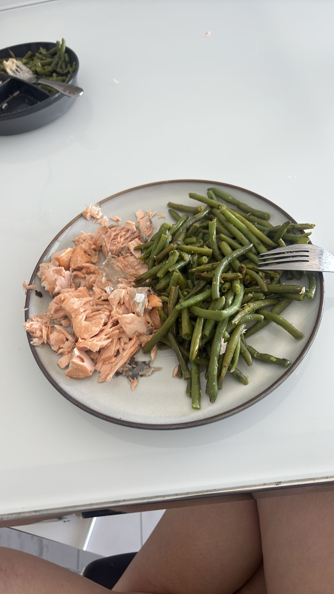 Saumon et haricots verts