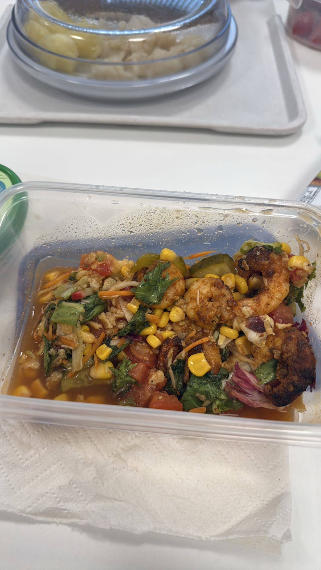 Garnalen groente salade