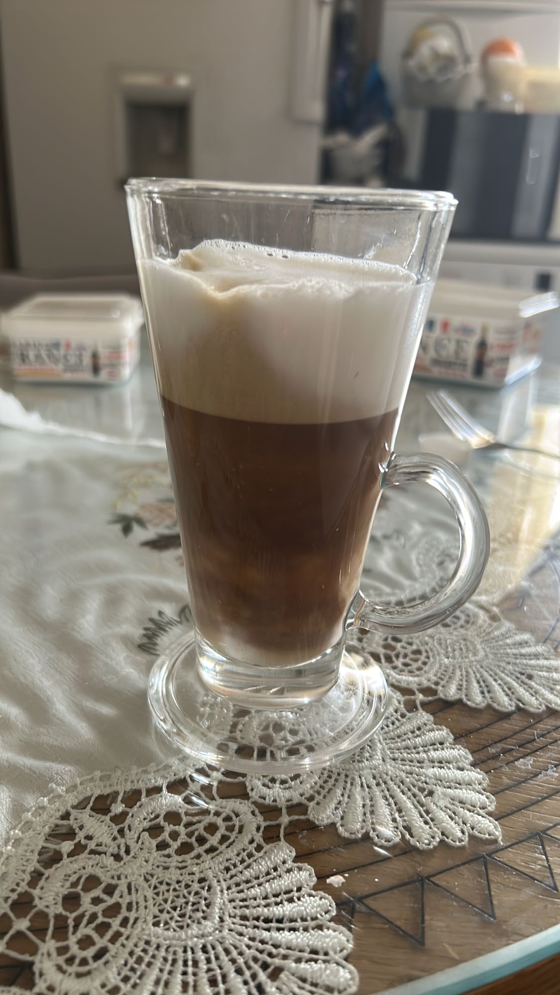 Cafe latte cu spumă