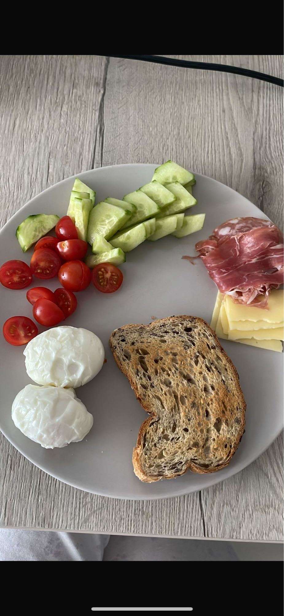 Egg Veggie Toast Plate