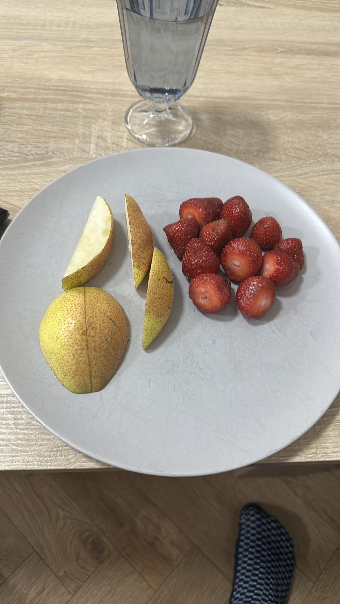 Pear and Strawberries