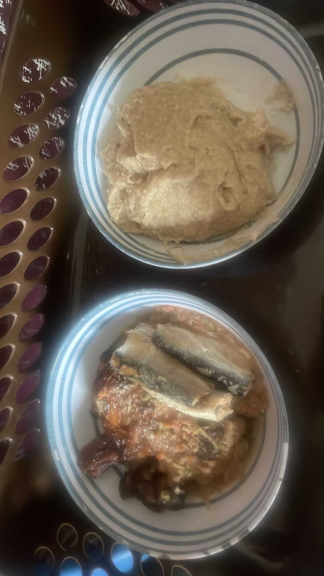 Oat Swallow with Grinder Pepper, Roasted Chicken and Canned Fish
