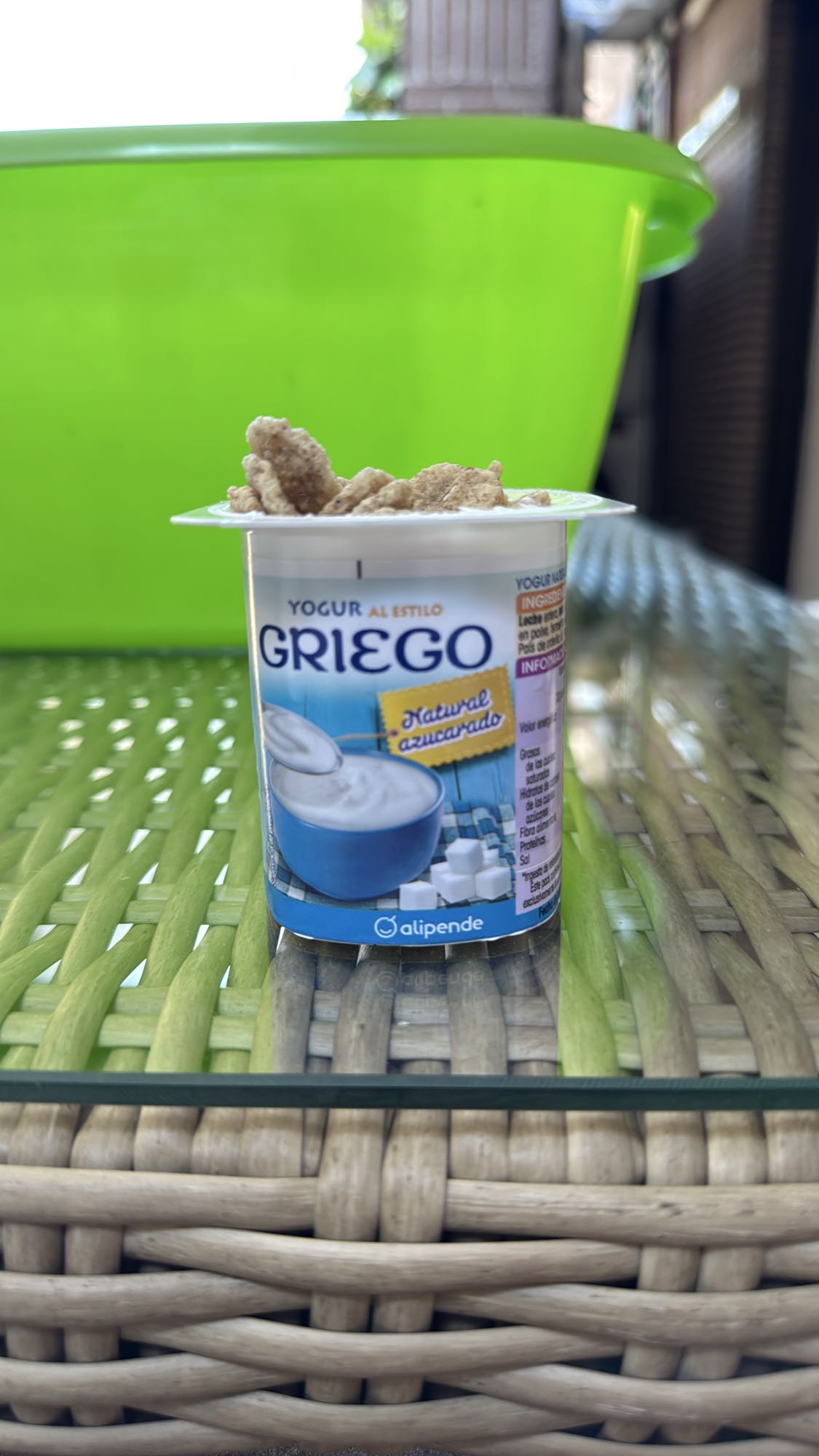 Yogur griego con cereal