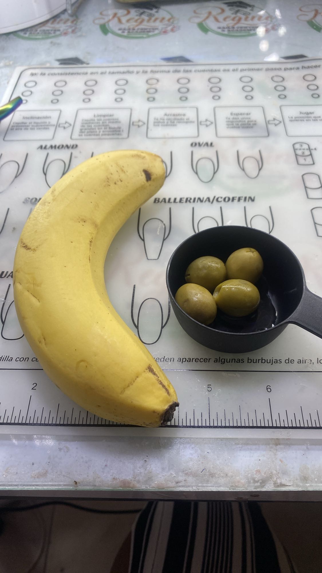 Plátano y aceitunas