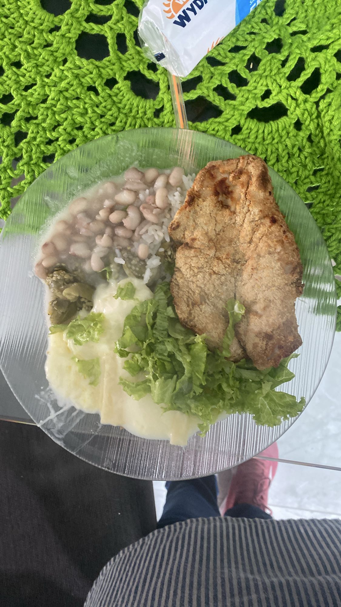 Arroz, feijão e bife