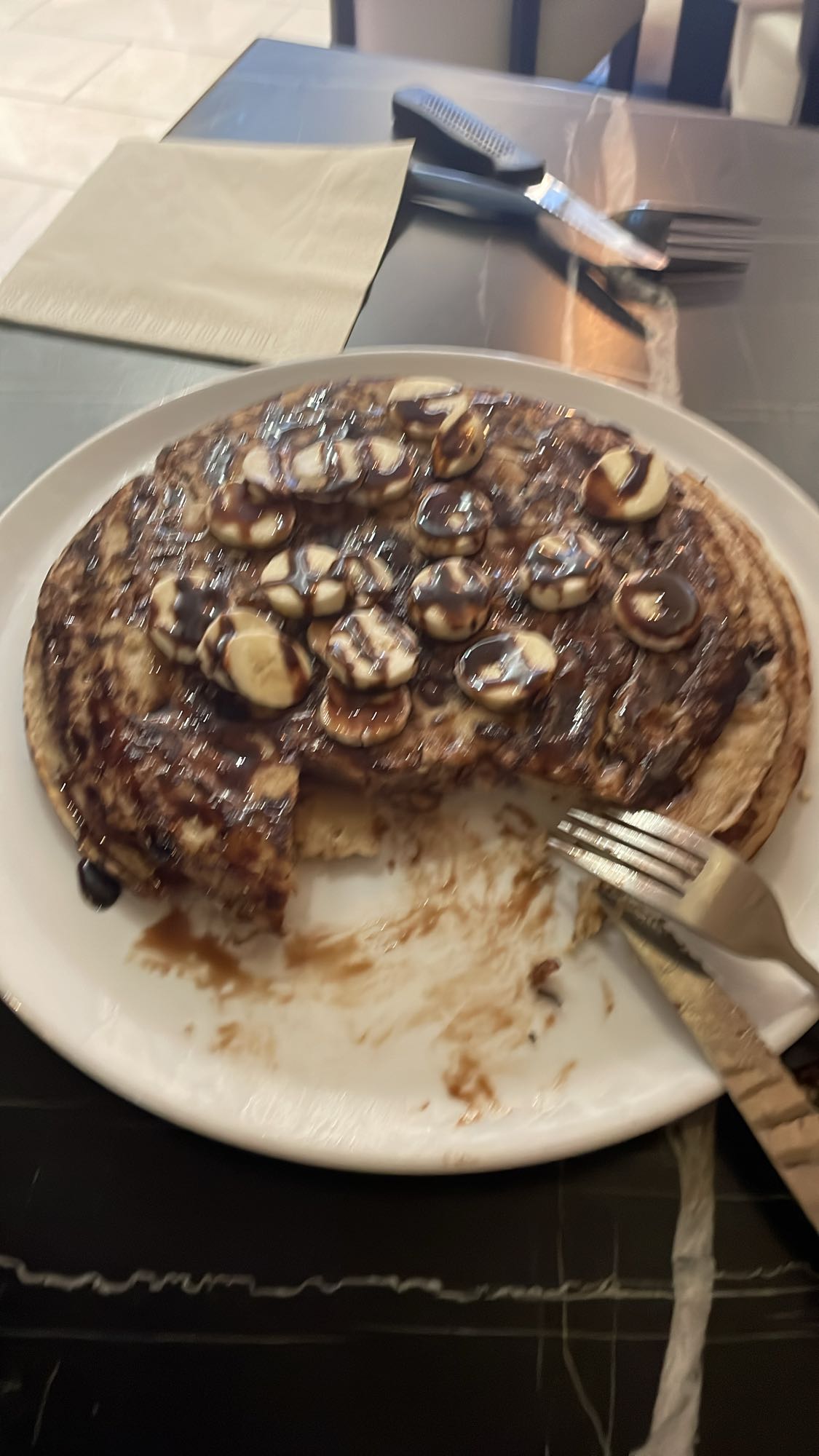 Pancakes banane chocolat