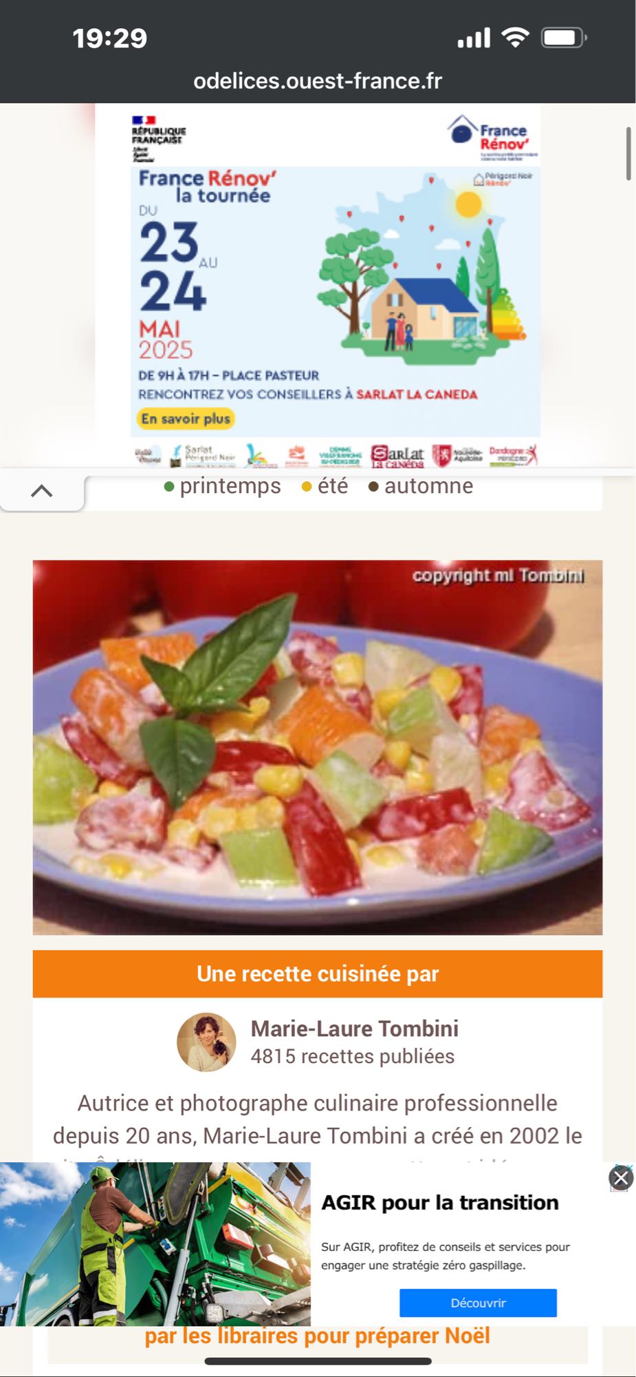 Salade de surimi et légumes