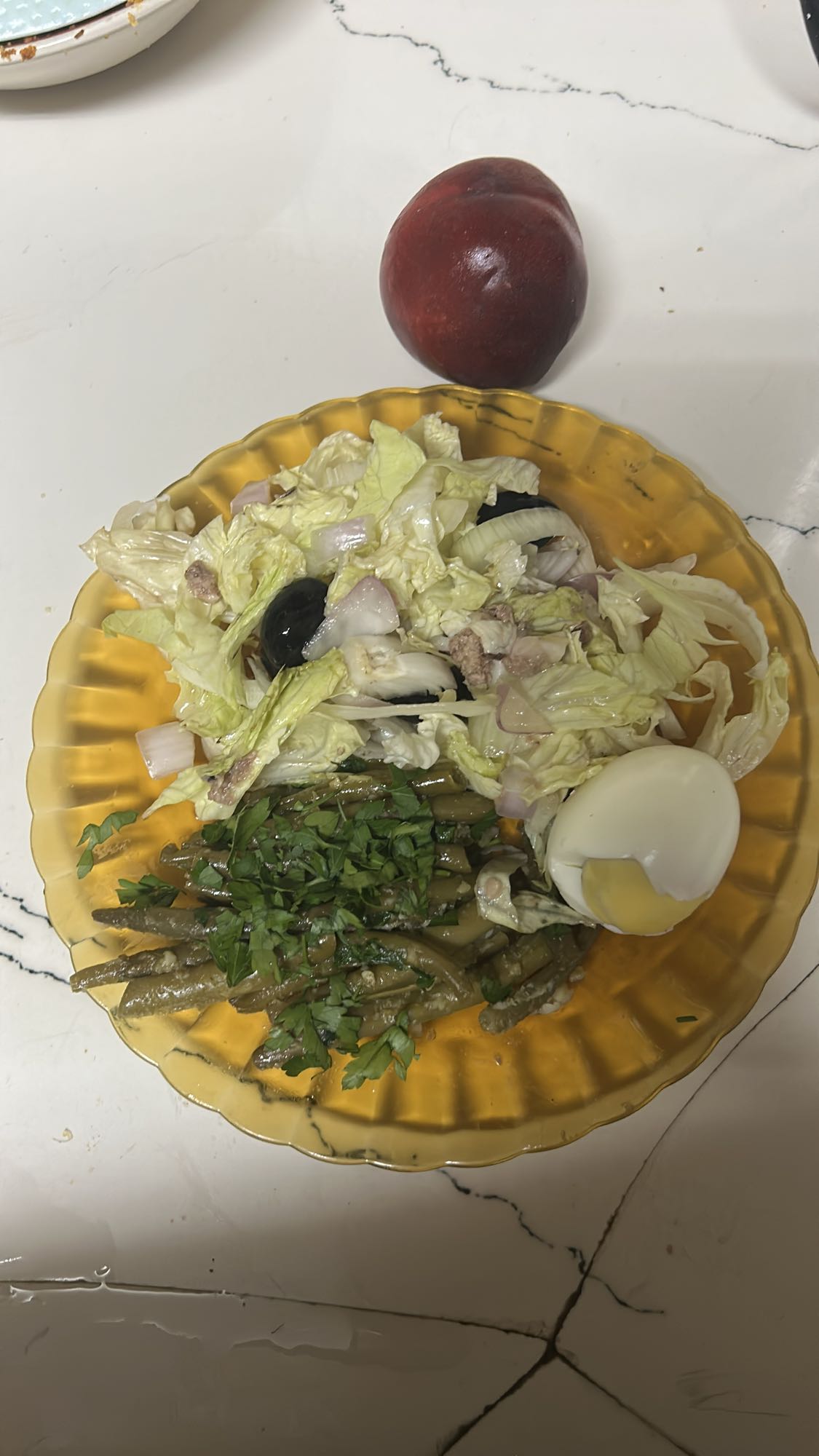 Salade œuf et haricots verts