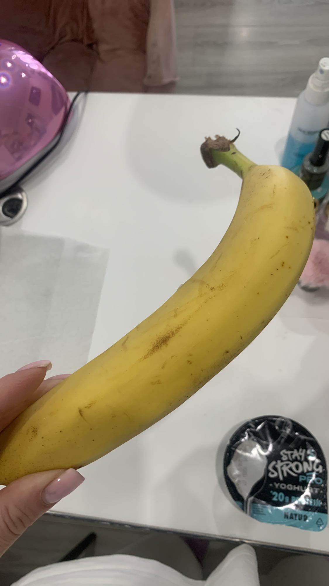 Banana cu iaurt proteic