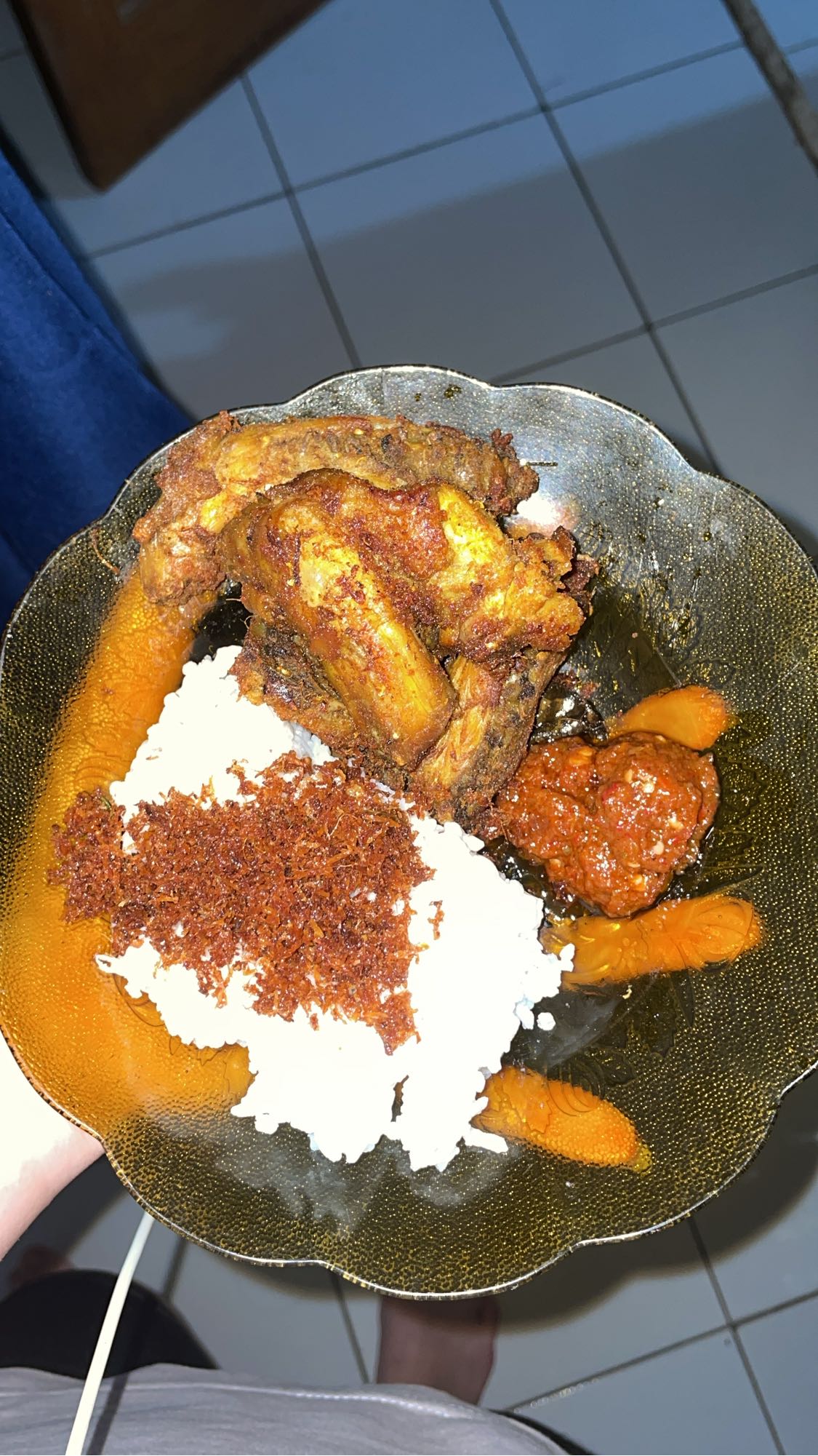 Fried chicken with rice