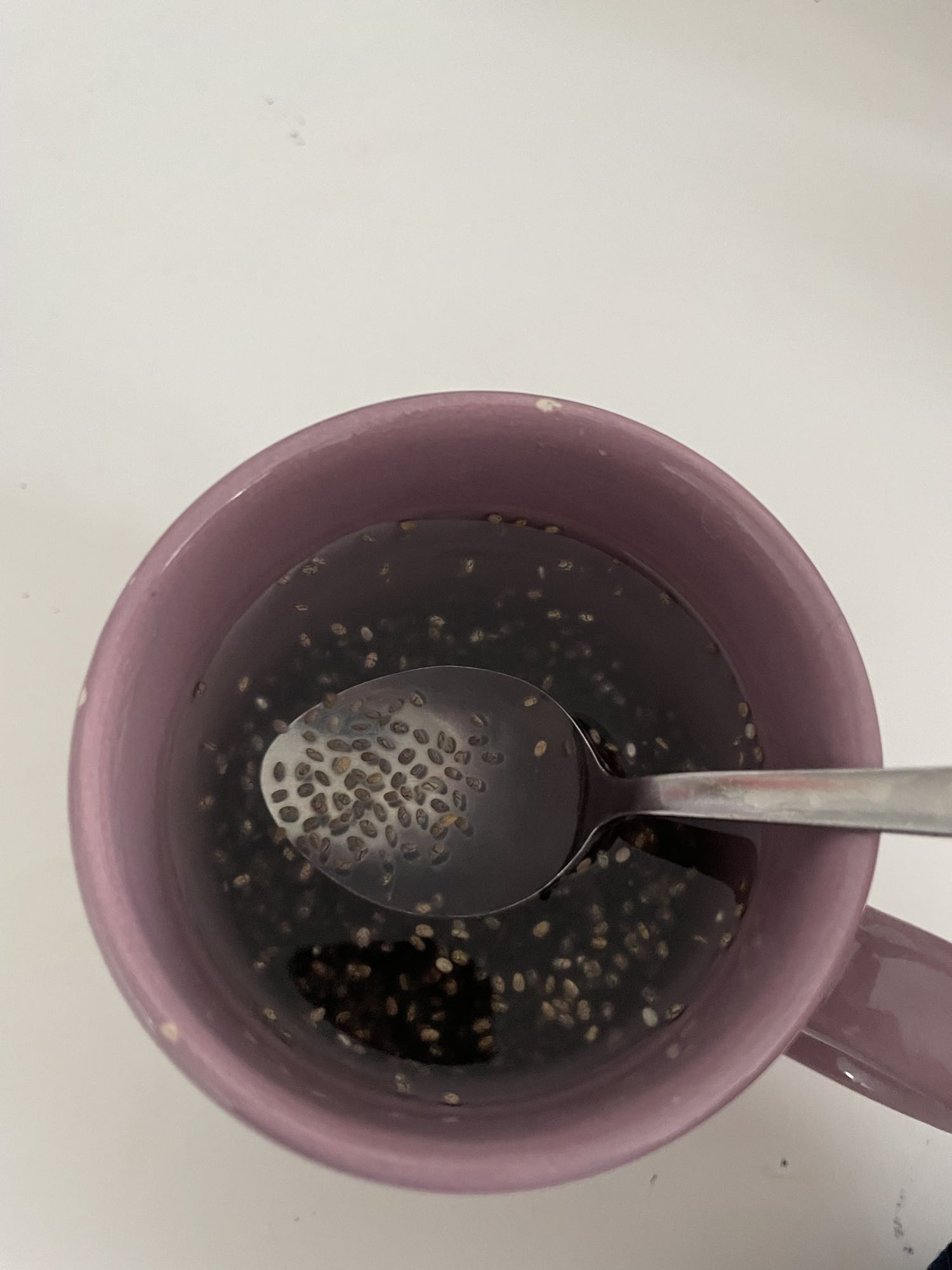 Agua con semillas de chía