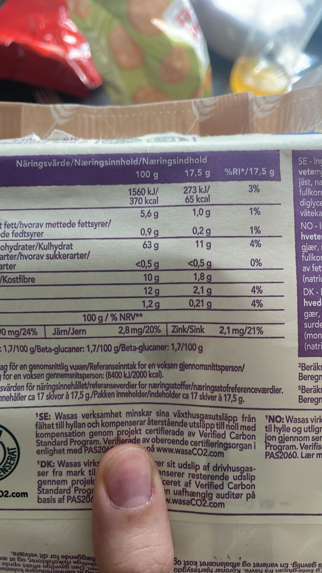 Sprø fullkornsknekkebrød