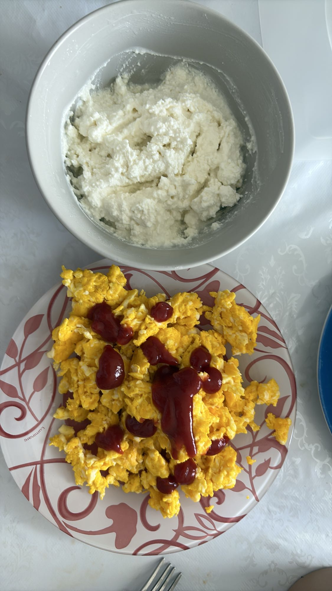 яичница с творогом