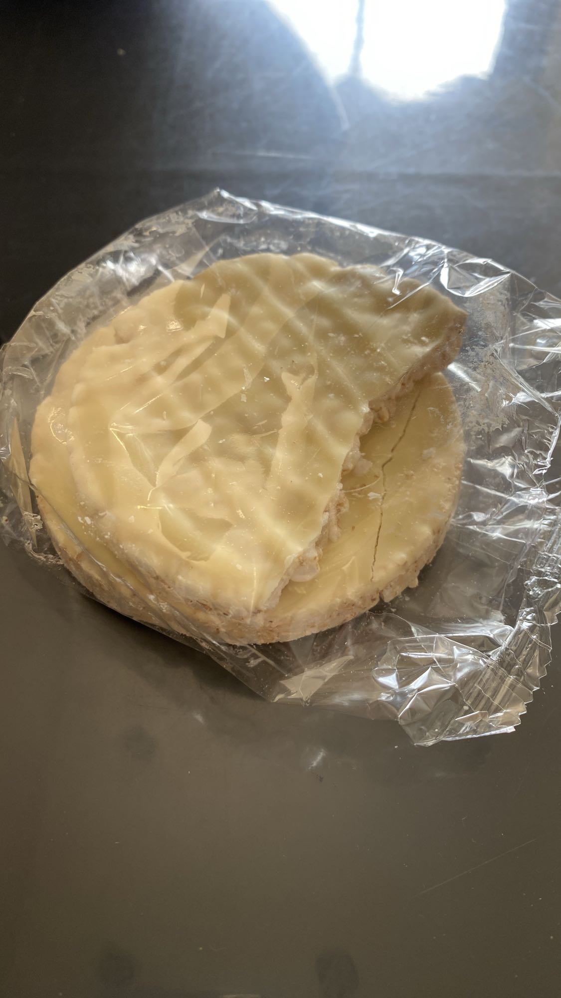 Arroz inflado con chocolate blanco